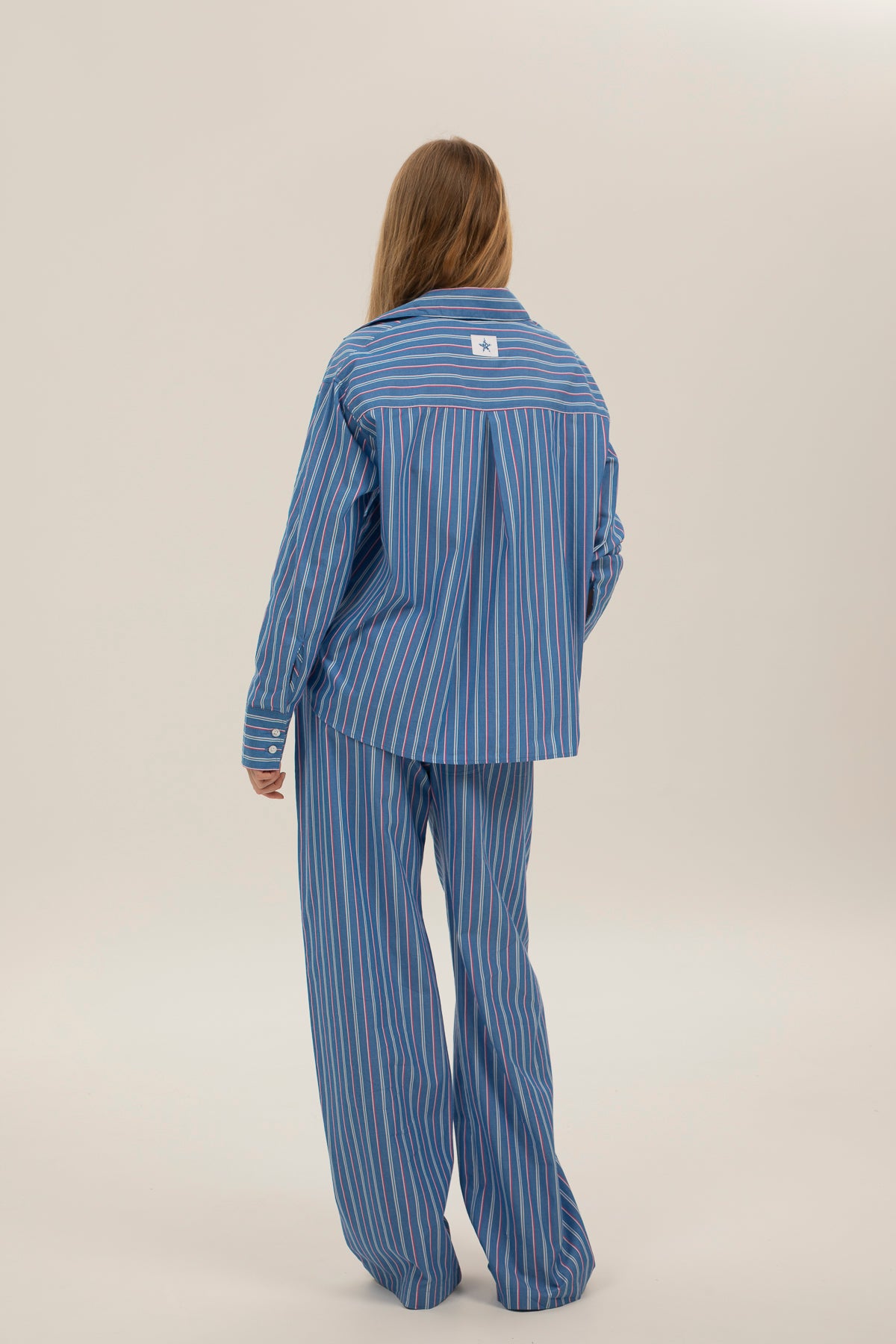 Camisa teen rayas azul