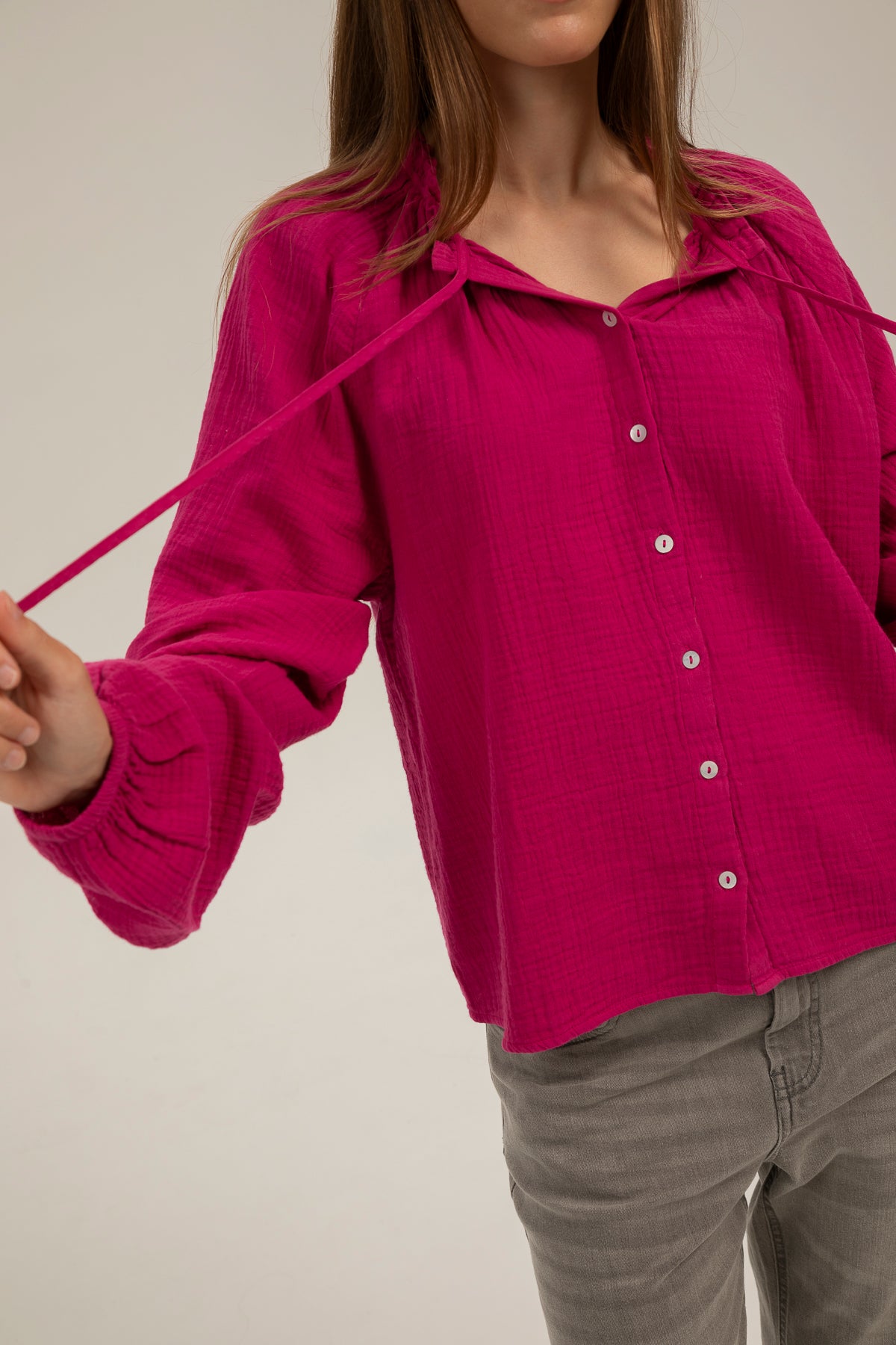 Camisa teen bambula buganvilla