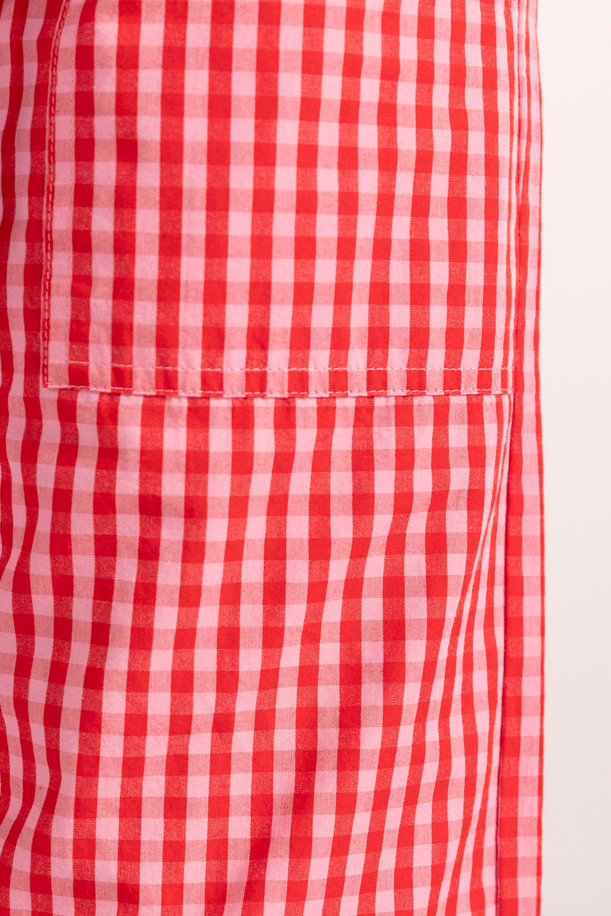 TEEN PANTS COTTON PLAID WITH PINK FLAMINGO RUBBER BANDS