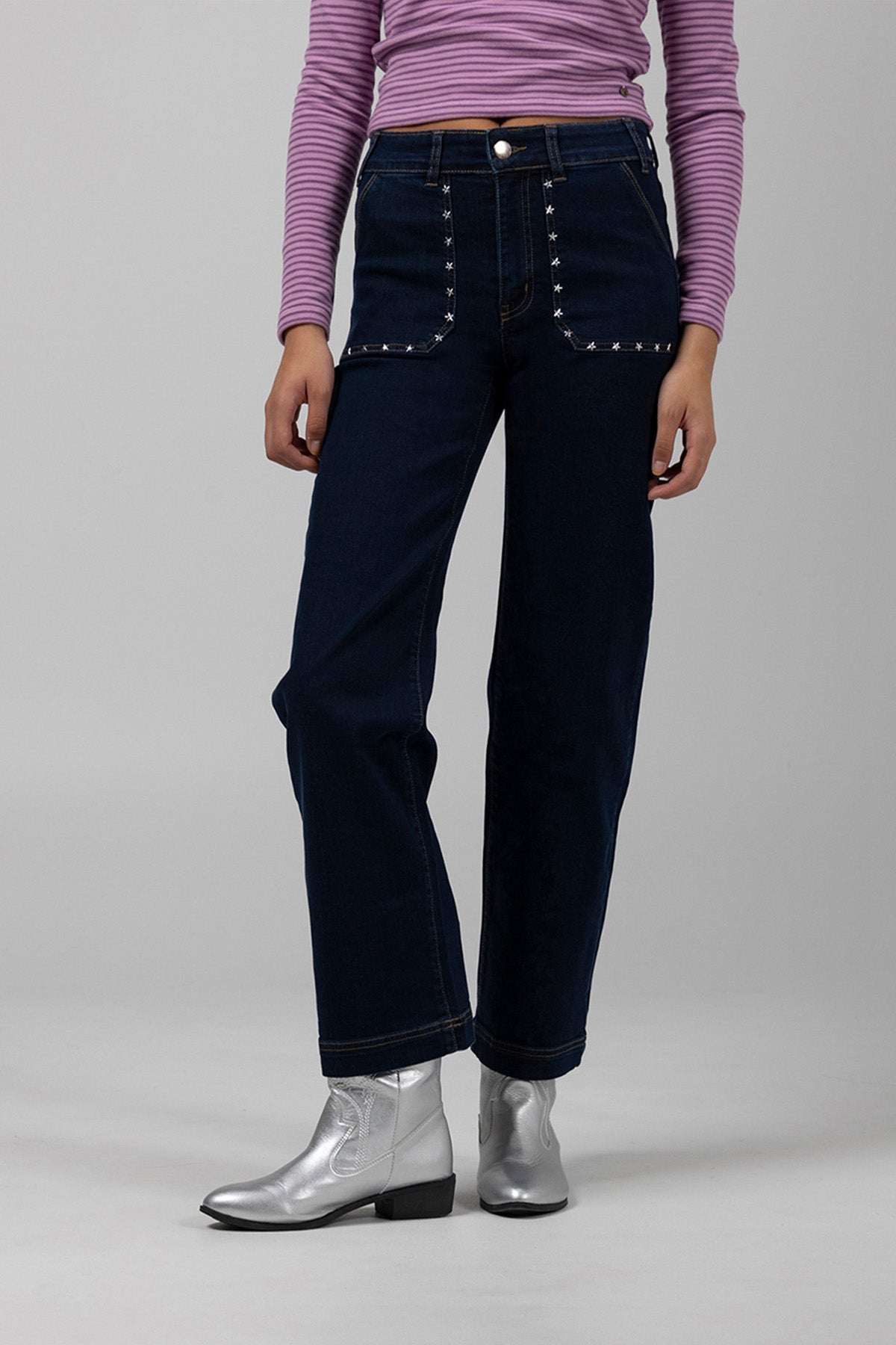 PANTALÓN TEEN DENIM CULOTTE ÍNDIGO OSCURO