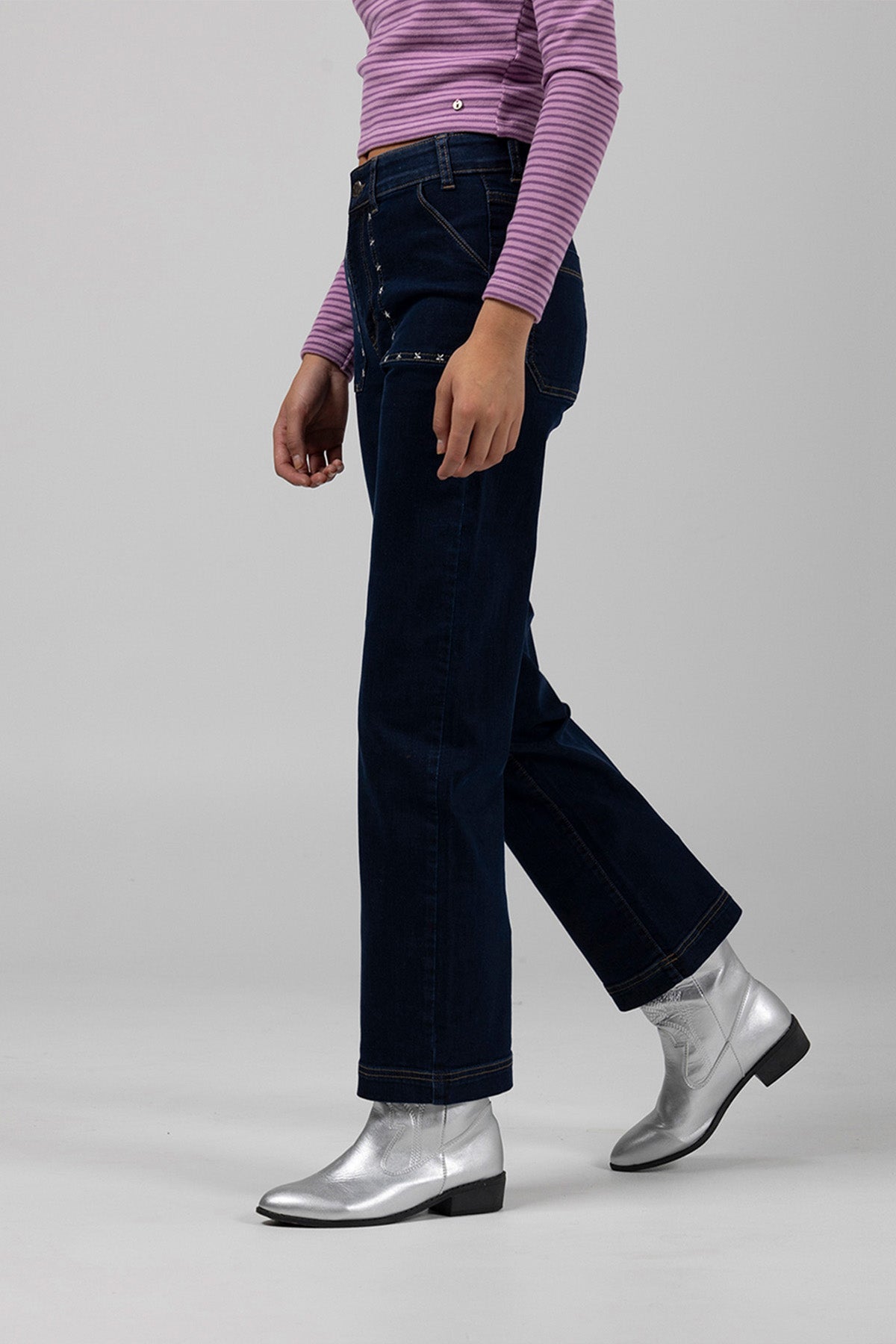 PANTALÓN TEEN DENIM CULOTTE ÍNDIGO OSCURO