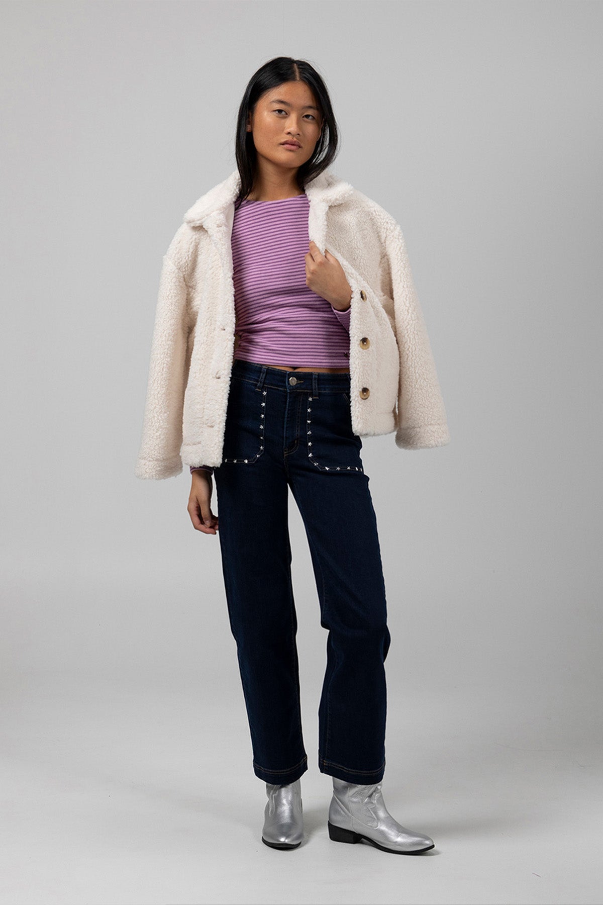 PANTALÓN TEEN DENIM CULOTTE ÍNDIGO OSCURO