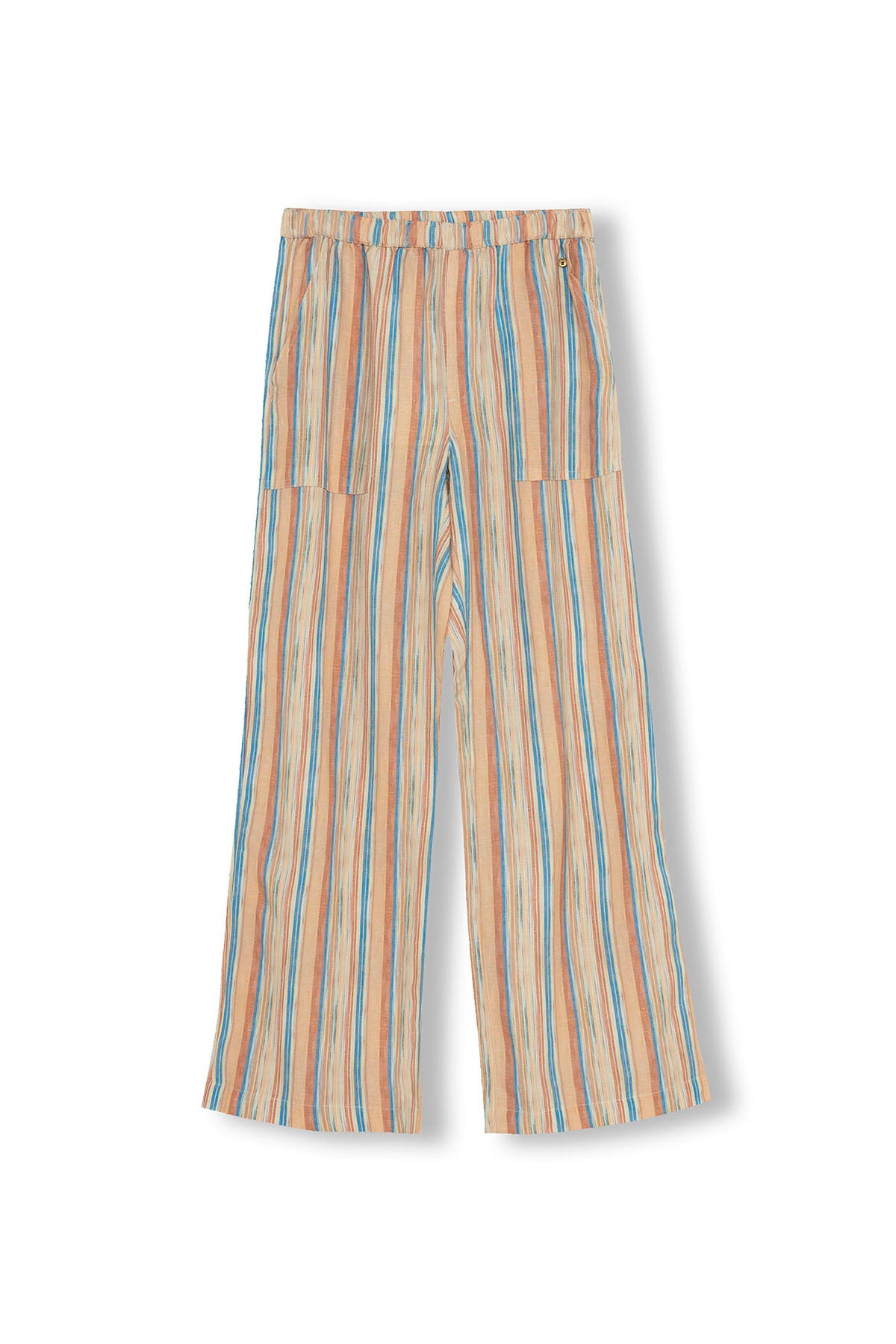CALÇA ADOLESCENTE FLUIDA COM RISCAS MULTICOLORIDAS
