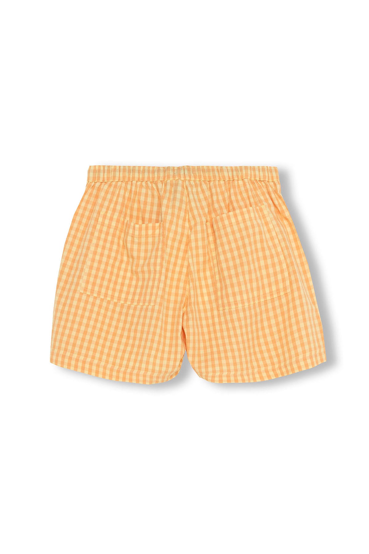 PANTALÓN TEEN CORTO ALGODÓN CUADRITOS AMARILLO CLARO