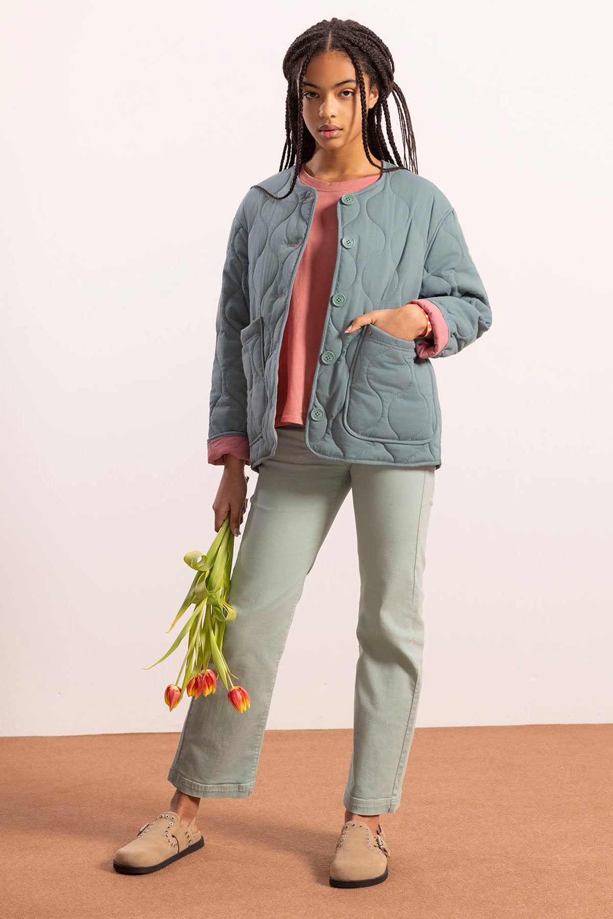 CHAQUETA TEEN ACOLCHADA AZUL VERDOSO