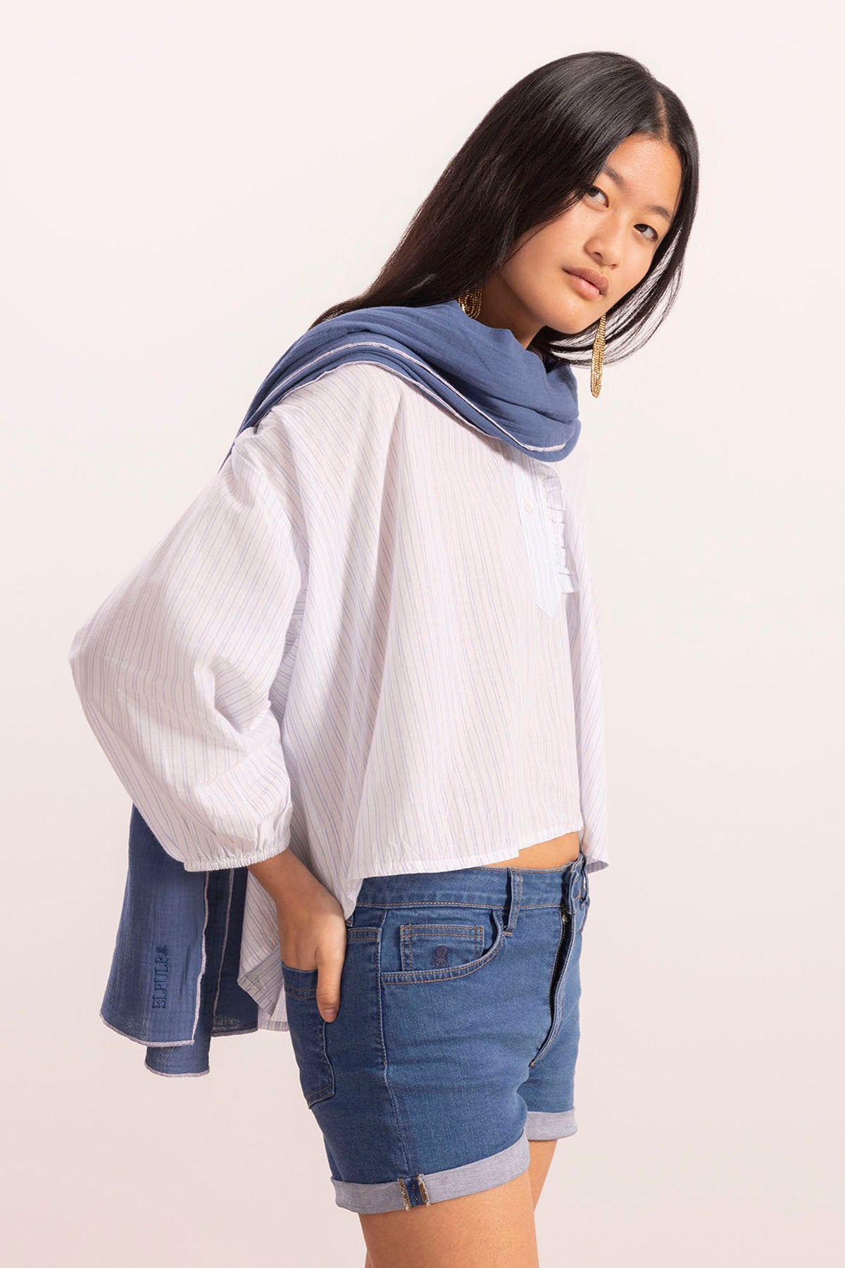 FOULARD BAMBULA TEEN BORDADO AZUL COBALTO