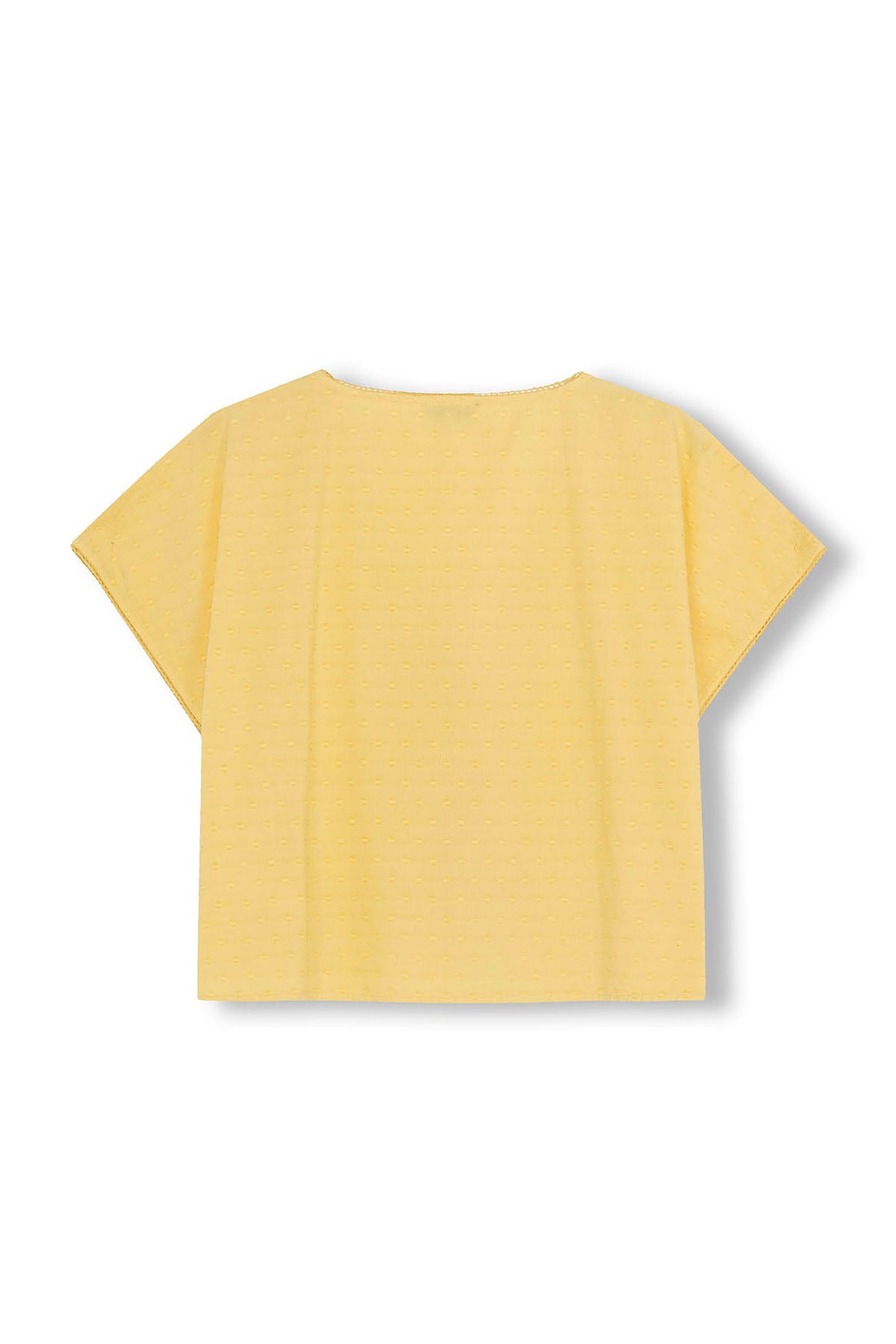 BLUSA ADOLESCENTE COM GRAVATA PLUMETI AMARELO CLARO