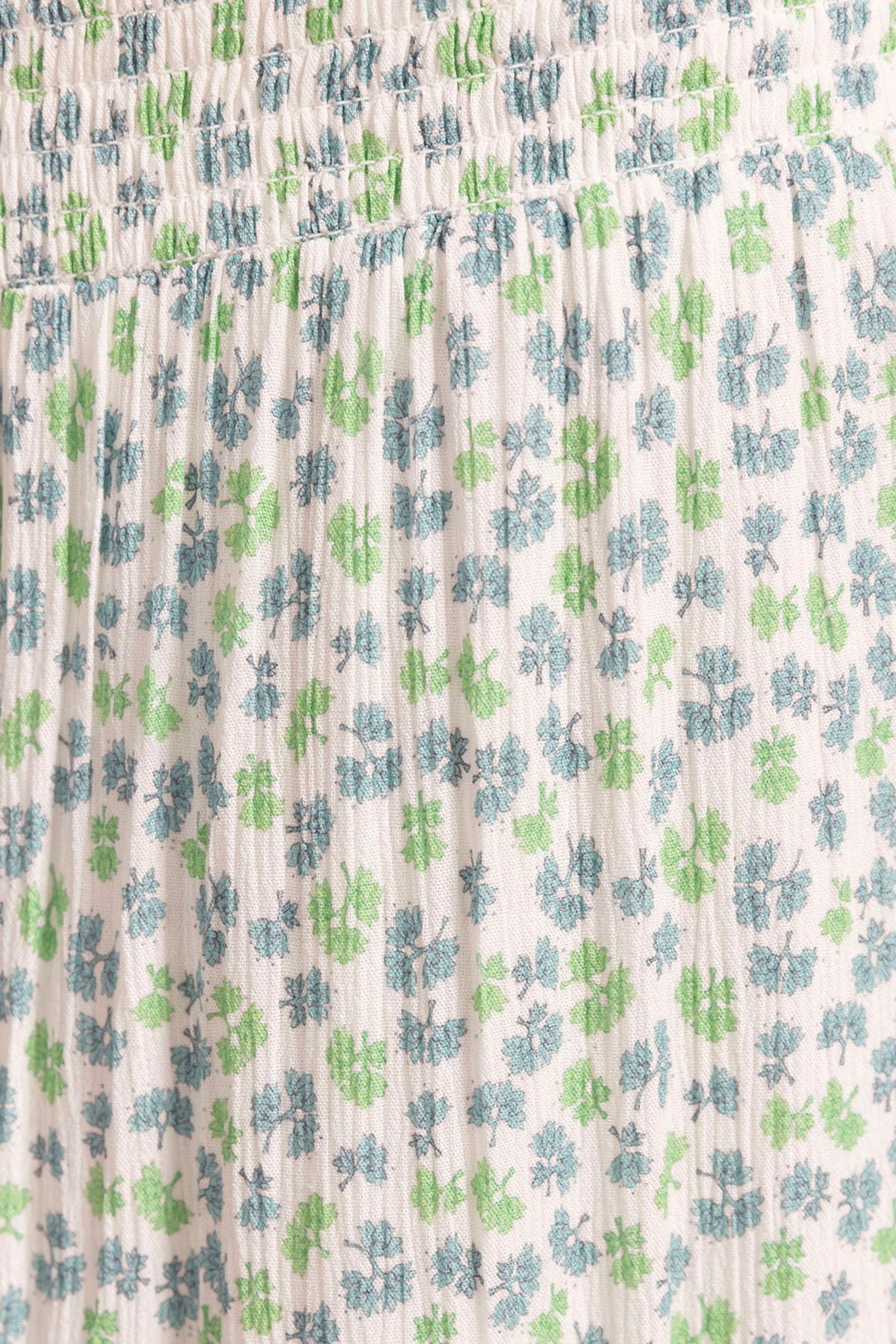 FALDA TEEN LARGA VUELO ESTAMPADO FLORES VERDE AGUA