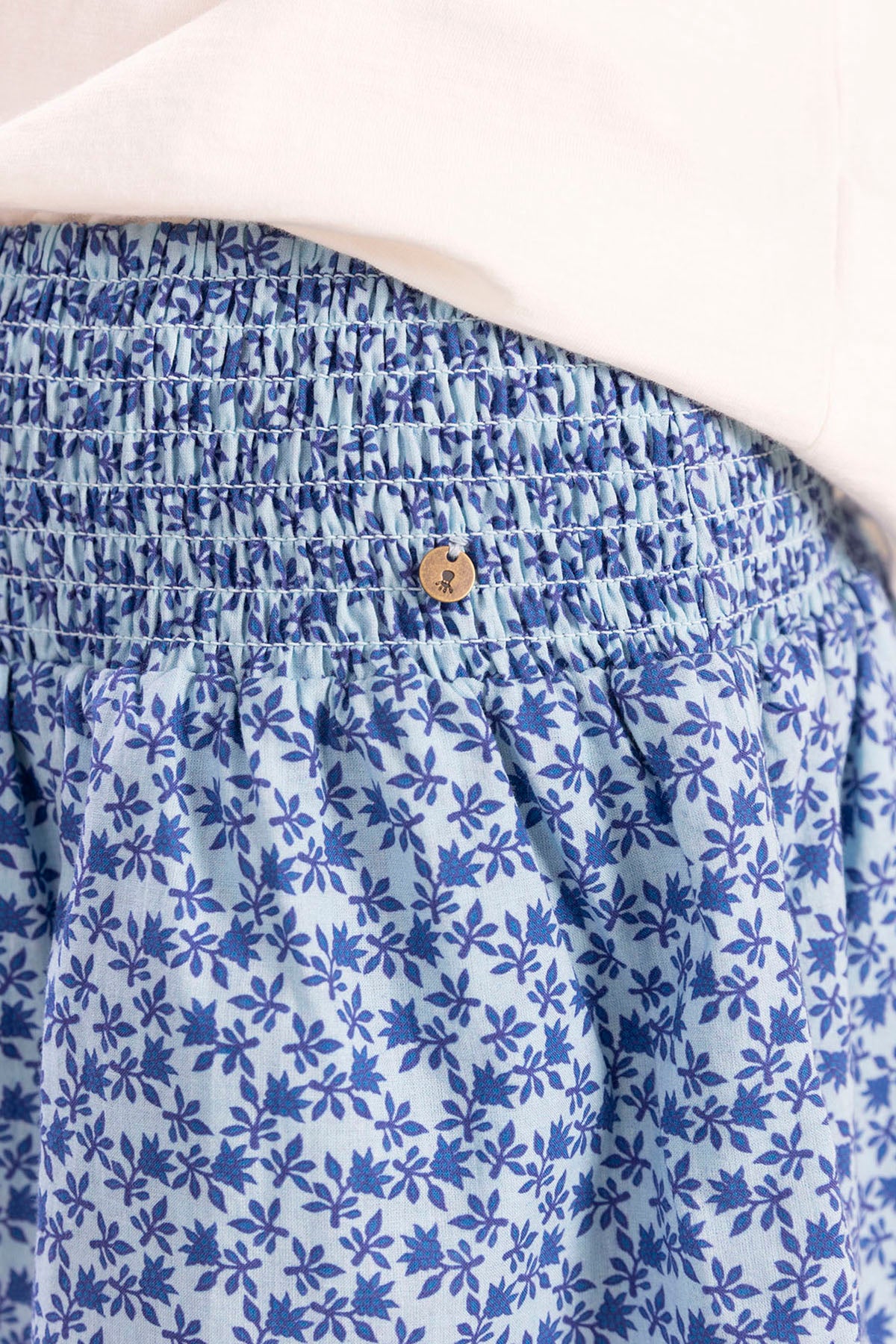 SAIA CALÇA ADOLESCENTE COM ESTAMPA DE FOLHAS AZUL TURQUESA