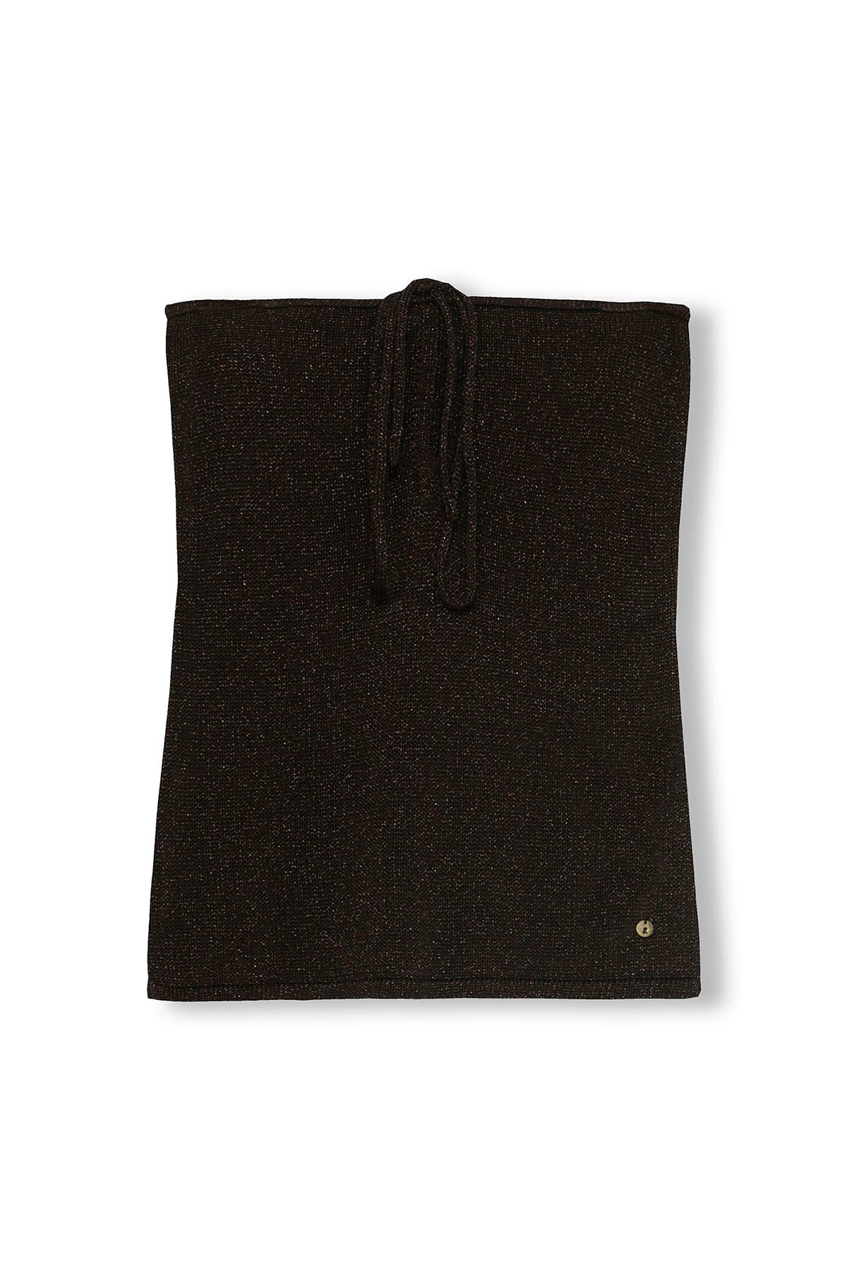 Blusa de malha adolescente franzida com lurex preto