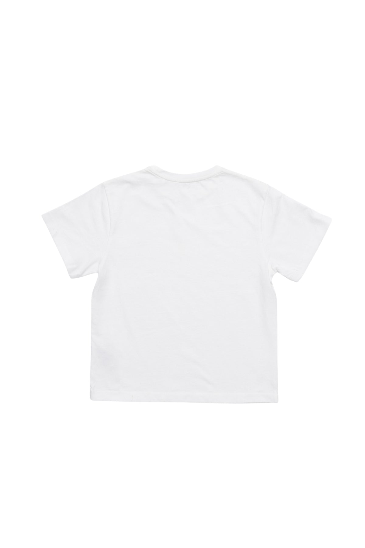 CAMISETA NIÑO BORDADO LOGO CONTRASTE BLANCO PURO