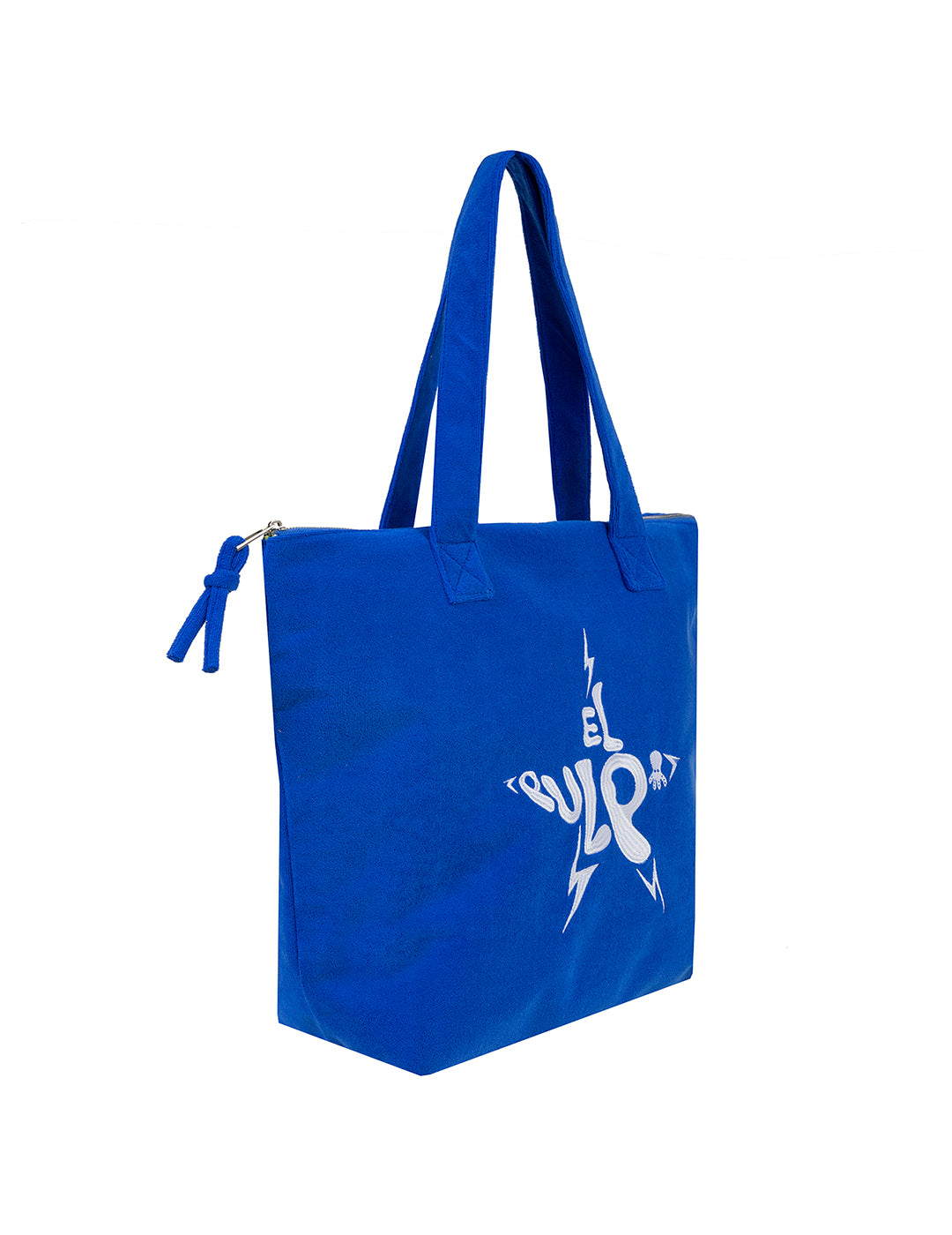 ELECTRIC BLUE STAR COLOR TERRY TOTE BAG