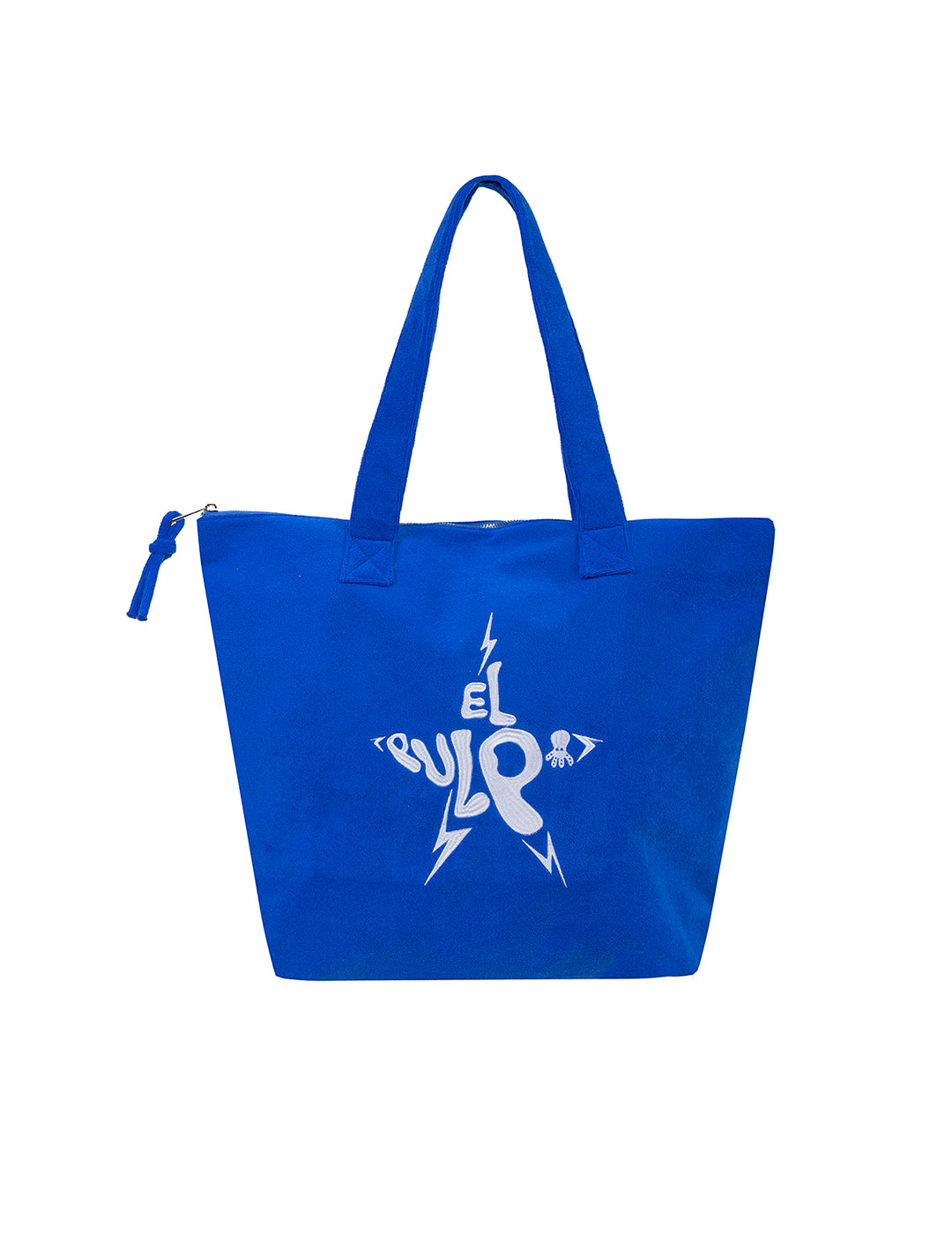 ELECTRIC BLUE STAR COLOR TERRY TOTE BAG