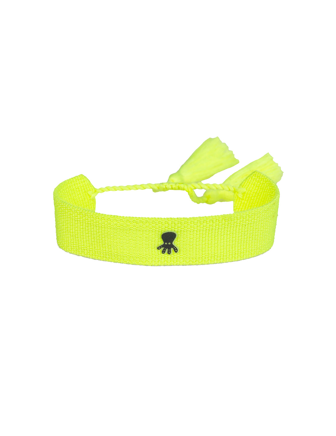 NEON YELLOW SHINE FABRIC BRACELET