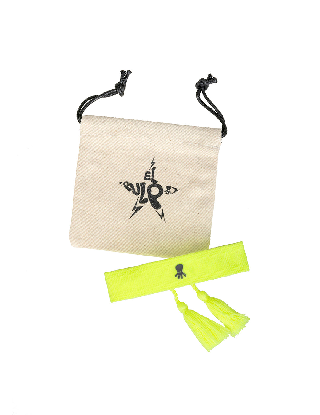 NEON YELLOW SHINE FABRIC BRACELET