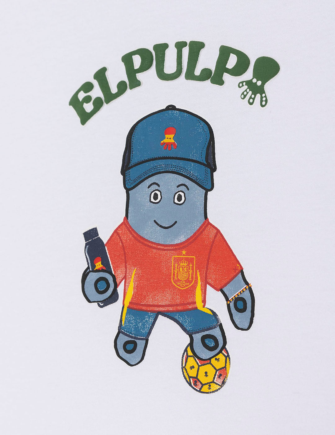 CAMISETA BASIC ELPULPO RFEF NIÑO BLANCO PURO