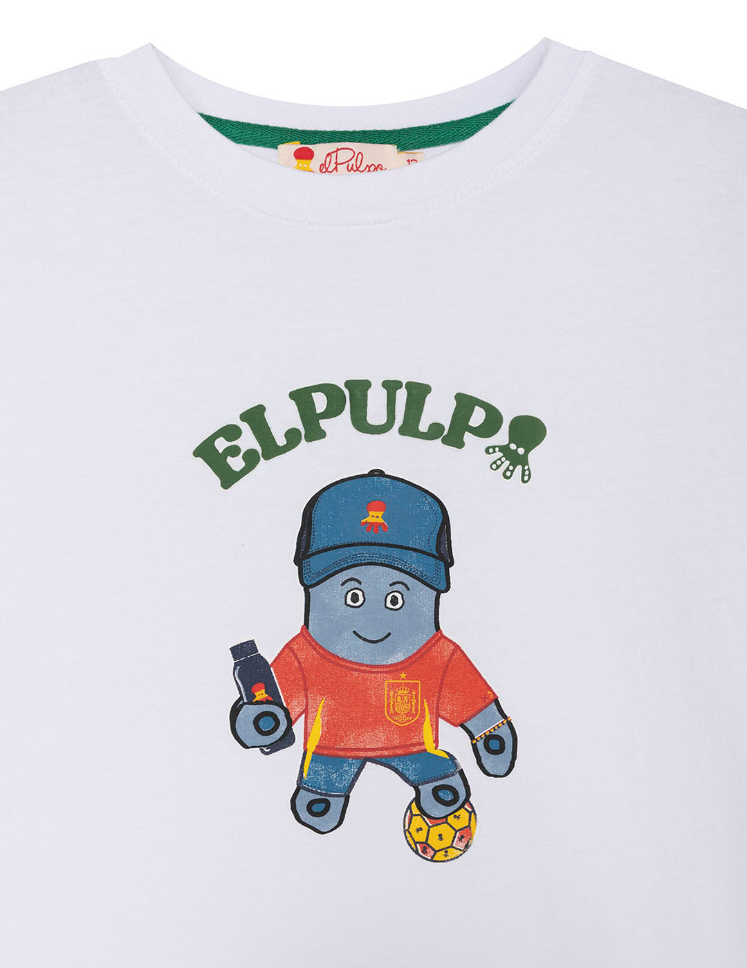 CAMISETA BASIC ELPULPO RFEF NIÑO BLANCO PURO