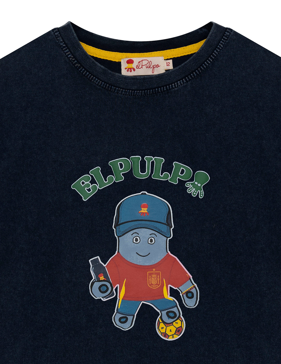 CAMISETA BASIC ELPULPO RFEF NIÑO AZUL MARINO DELAVÉ