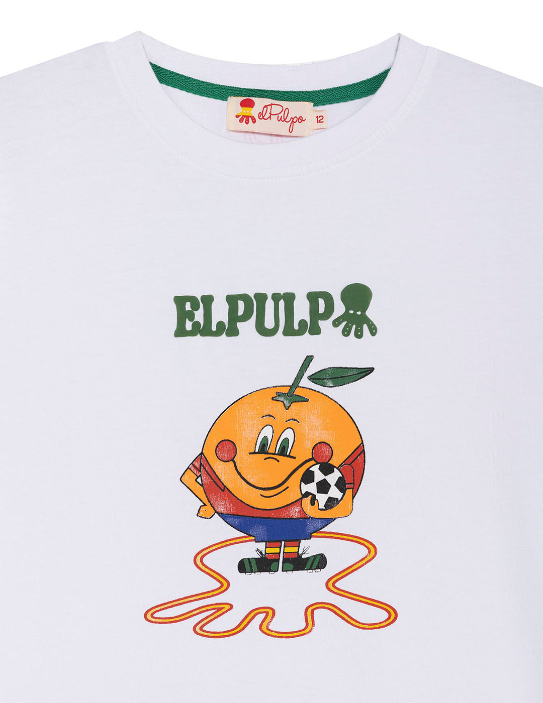 CAMISETA BASIC NARANJITO RFEF NIÑO BLANCO PURO