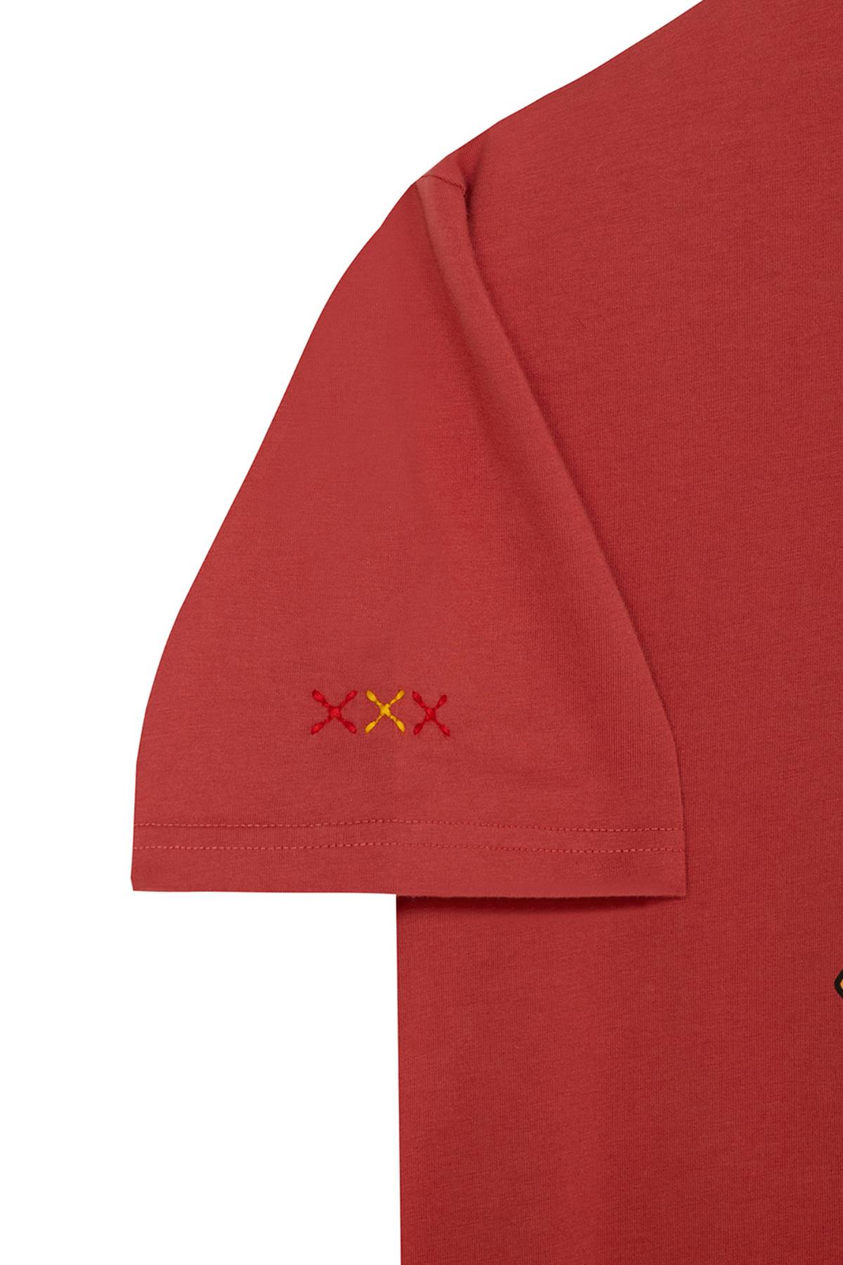 CAMISETA NIÑO ESTAMPADO ELPULPO Y NARANJITO ROJO DELAVÉ