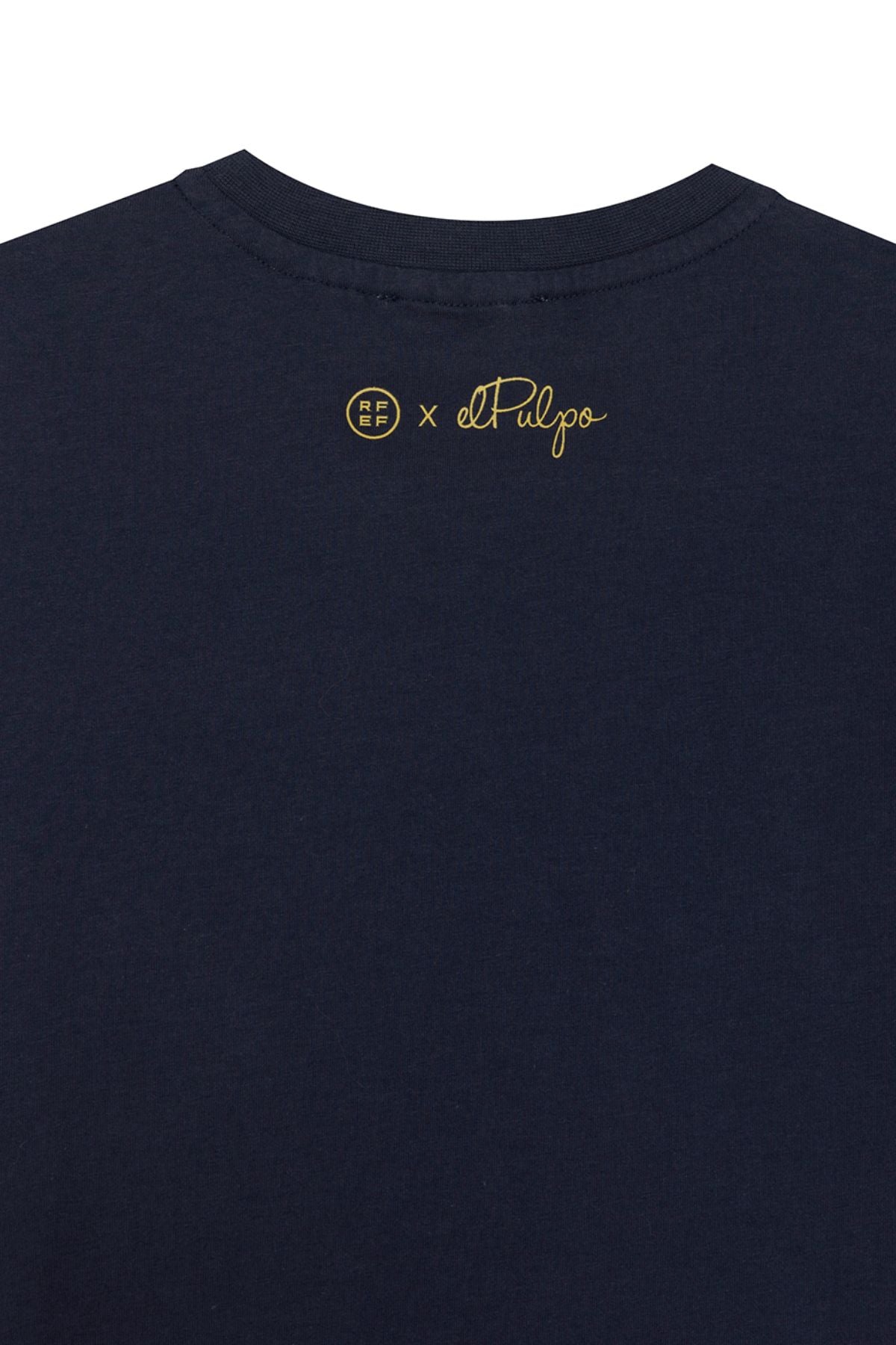 CAMISETA NIÑO ESTAMPADO ELPULPO Y NARANJITO AZUL MARINO DELAVÉ