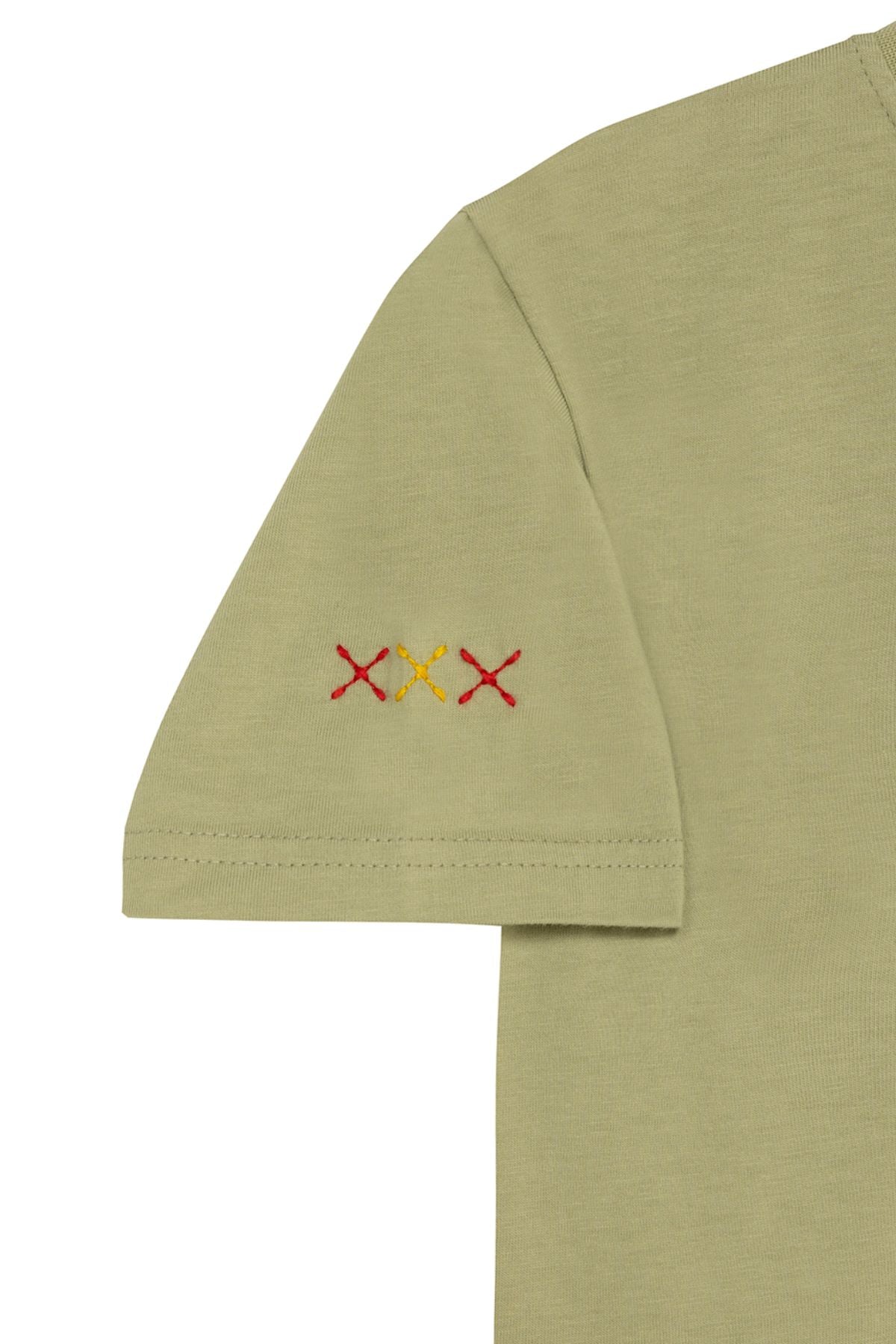 CAMISETA NIÑO ESTAMPADO ELPULPO Y NARANJITO VERDE SALVIA