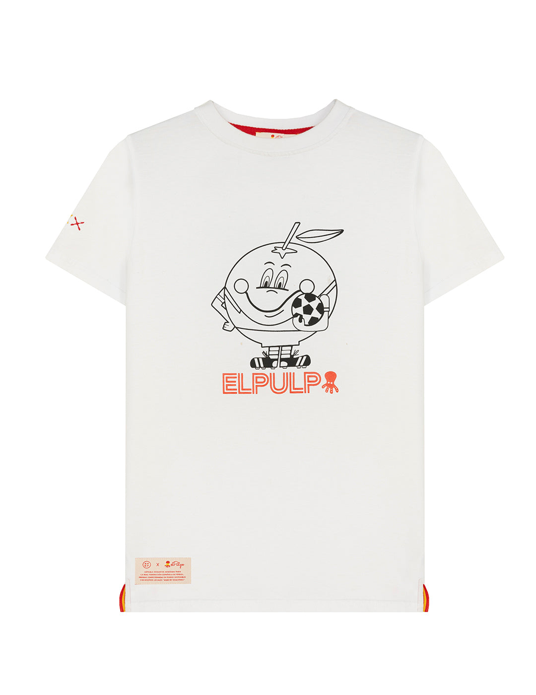 BOY'S T-SHIRT WITH PURE WHITE ORANGE SILHOUETTE PRINT