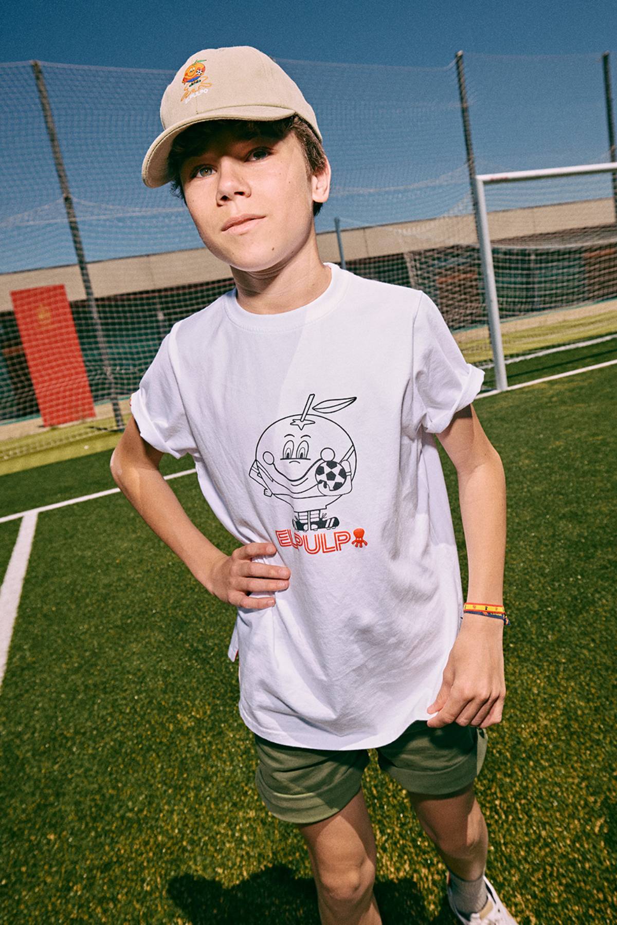 BOY'S T-SHIRT WITH PURE WHITE ORANGE SILHOUETTE PRINT