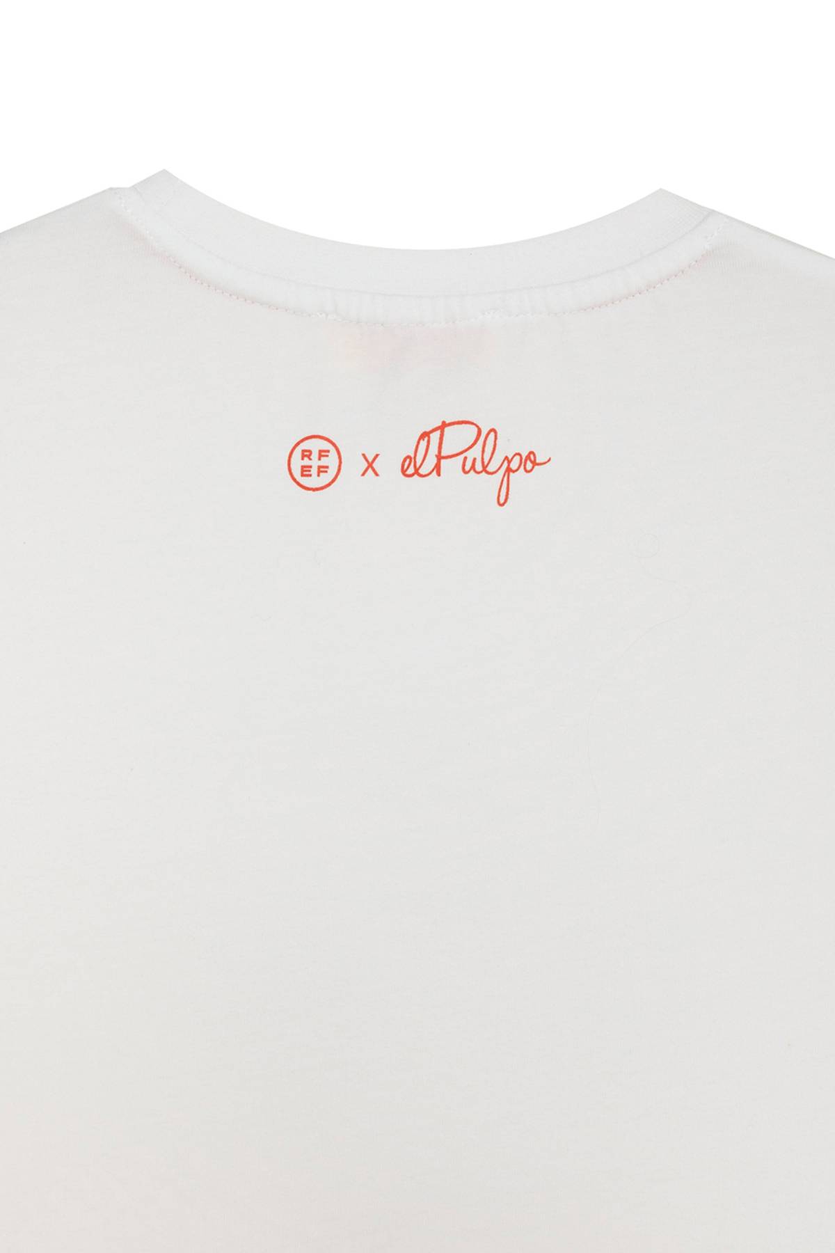 CAMISETA NIÑO ESTAMPADO SILUETA NARANJITO BLANCO PURO