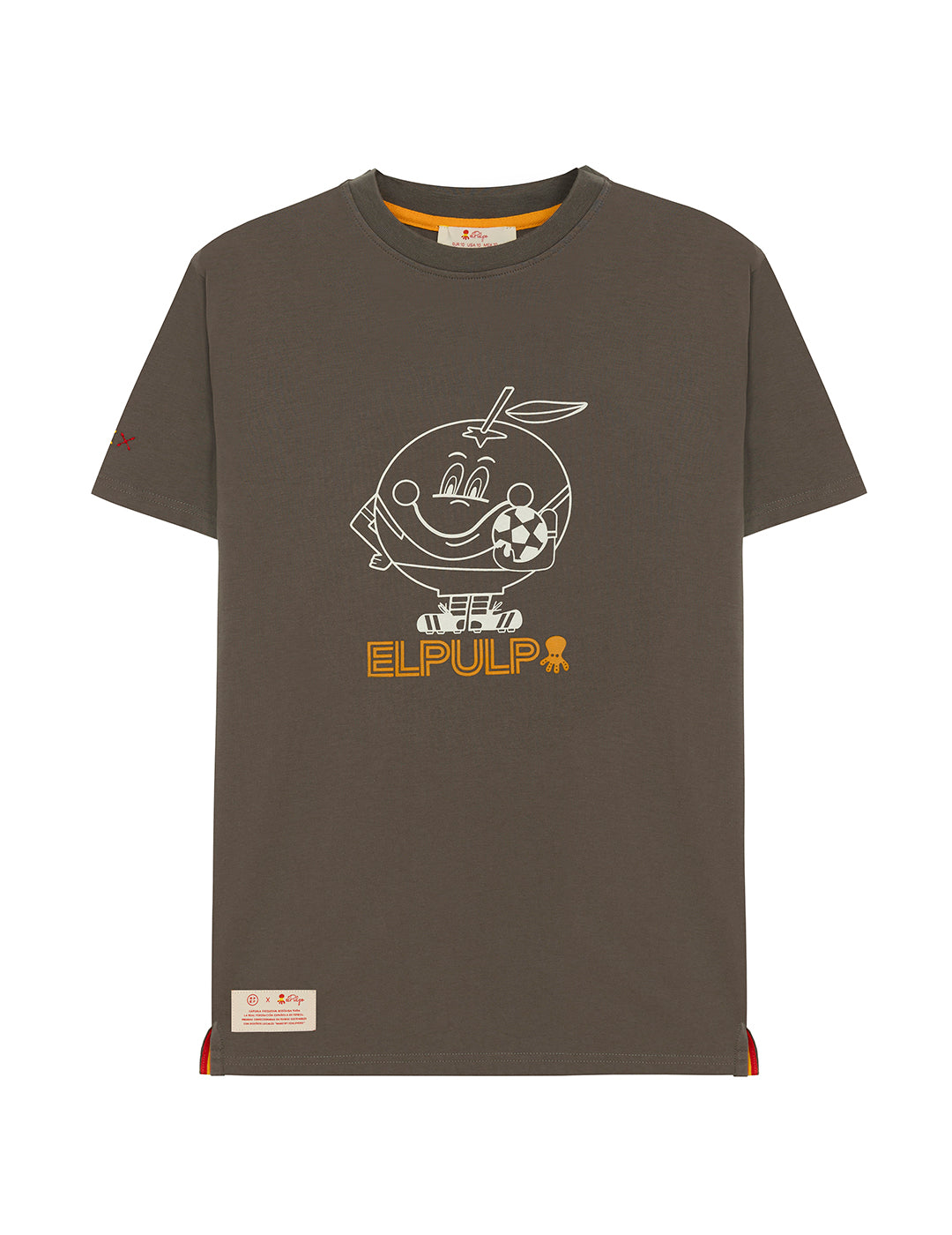 CHILDREN'S T-SHIRT WITH CHARCOAL ORANGE SILHOUETTE PRINT
