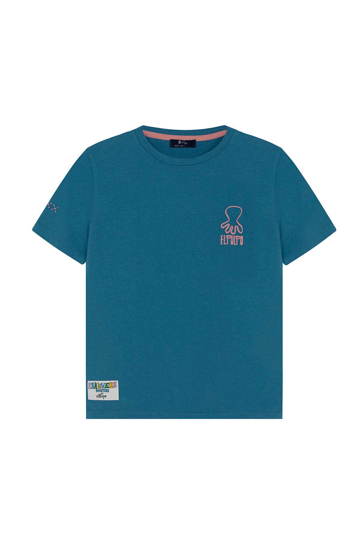 T-SHIRT OCTOPUS PARA MENINO COM ESTAMPA CAFÉ AZUL SAFIRA
