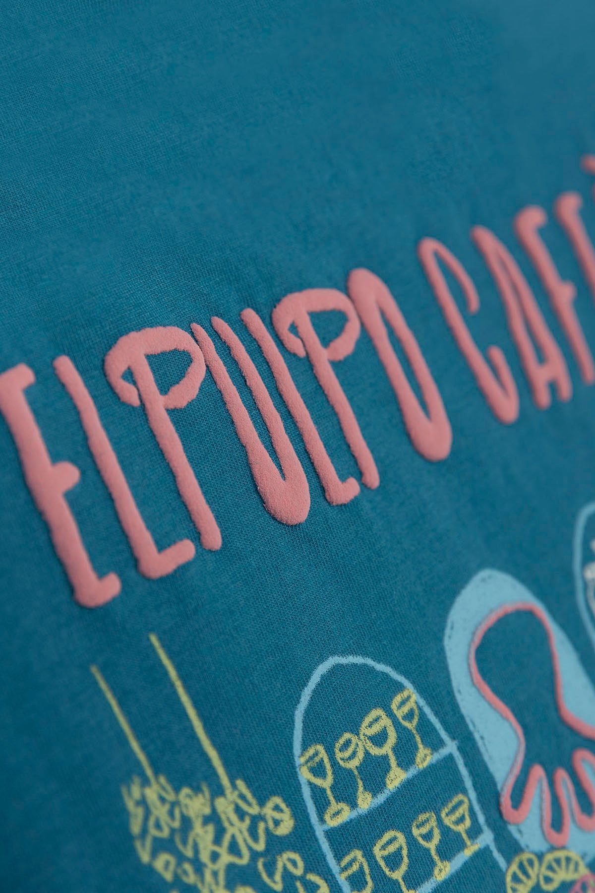 T-SHIRT OCTOPUS PARA MENINO COM ESTAMPA CAFÉ AZUL SAFIRA