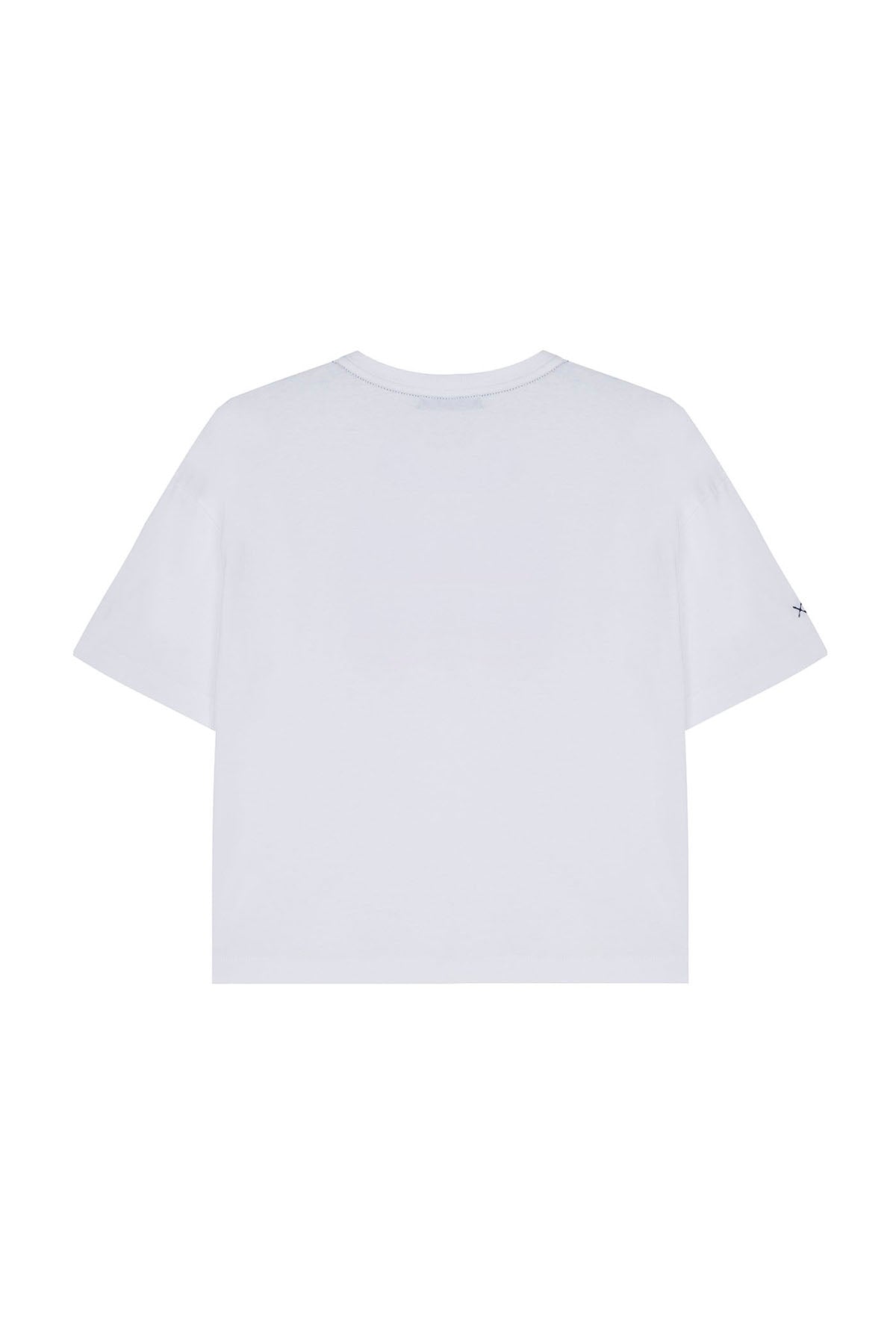 T-SHIRT INFANTIL COM ESTAMPA PEOPLE ROUTINE EM BRANCO PURO