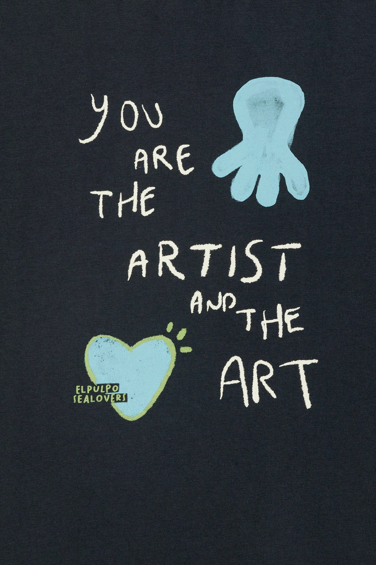 CAMISETA NIÑO ESTAMPADO THE ARTIST AZUL MARINO DELAVÉ