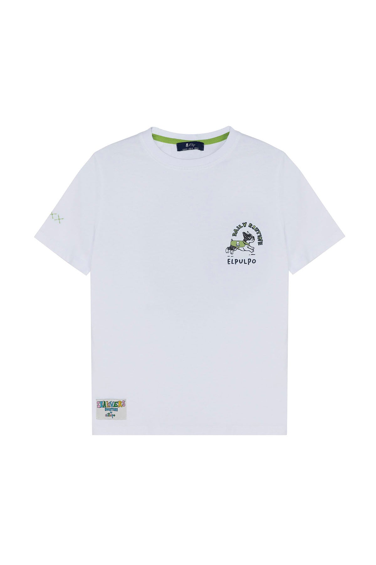 CAMISETA NIÑO ESTAMPADO DAILY ROUTINE BLANCO PURO