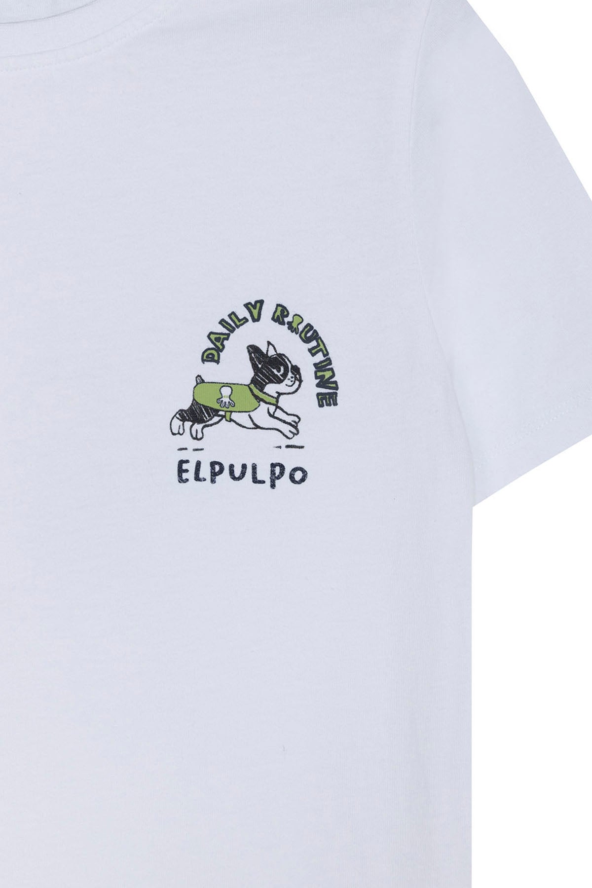 CAMISETA NIÑO ESTAMPADO DAILY ROUTINE BLANCO PURO