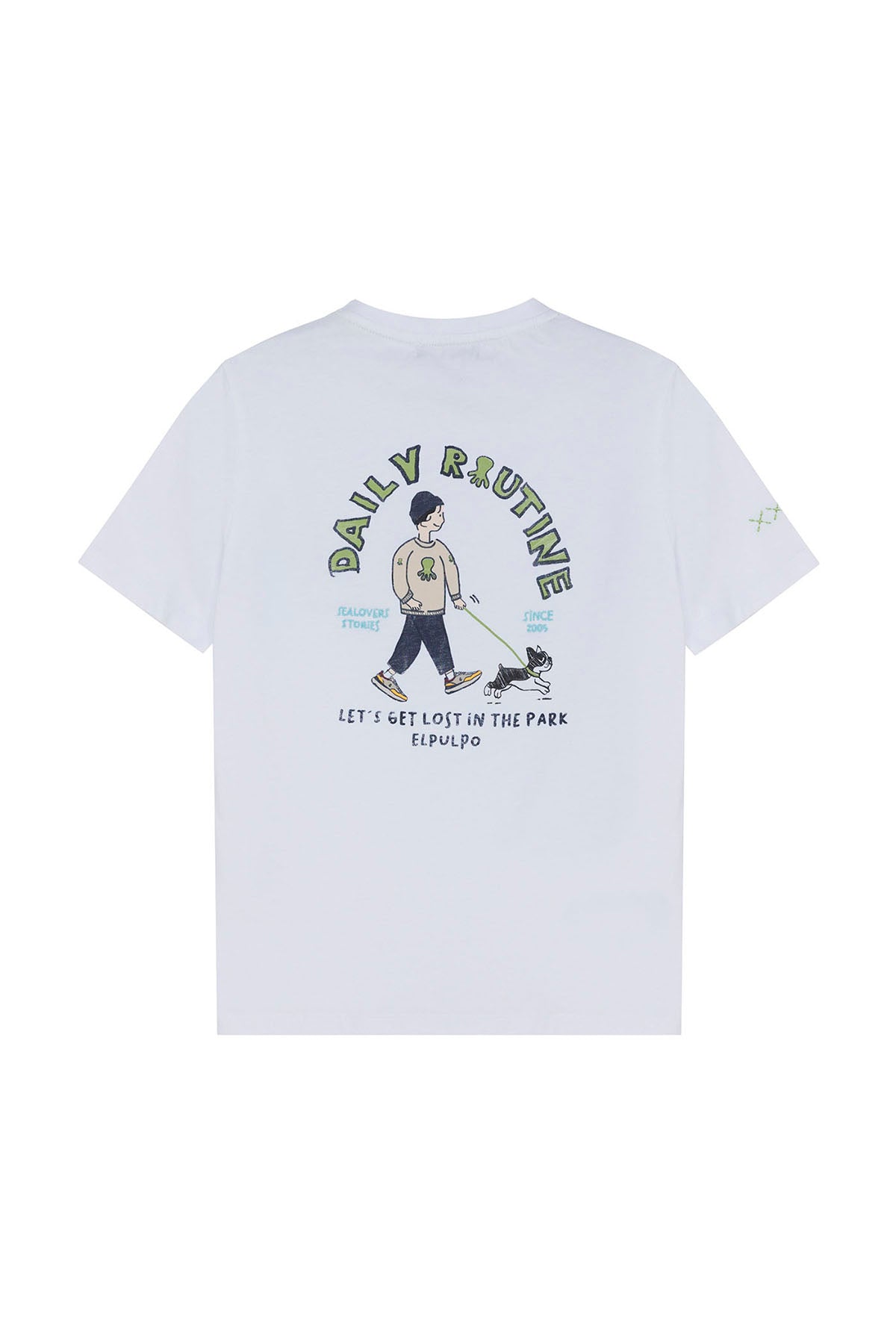 CAMISETA NIÑO ESTAMPADO DAILY ROUTINE BLANCO PURO