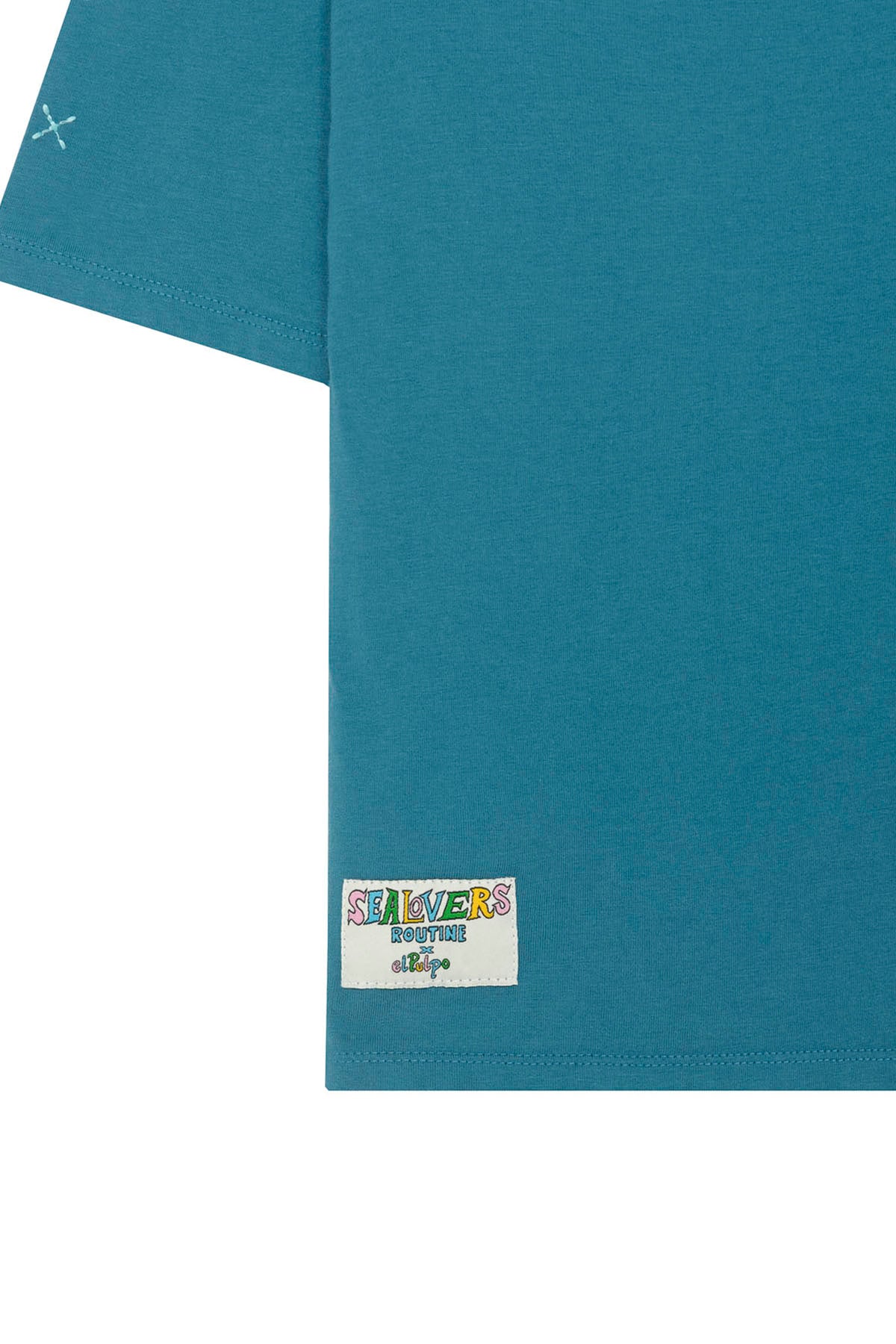 T-SHIRT MENINA COM ESTAMPA DE REMO AZUL SAFIRA