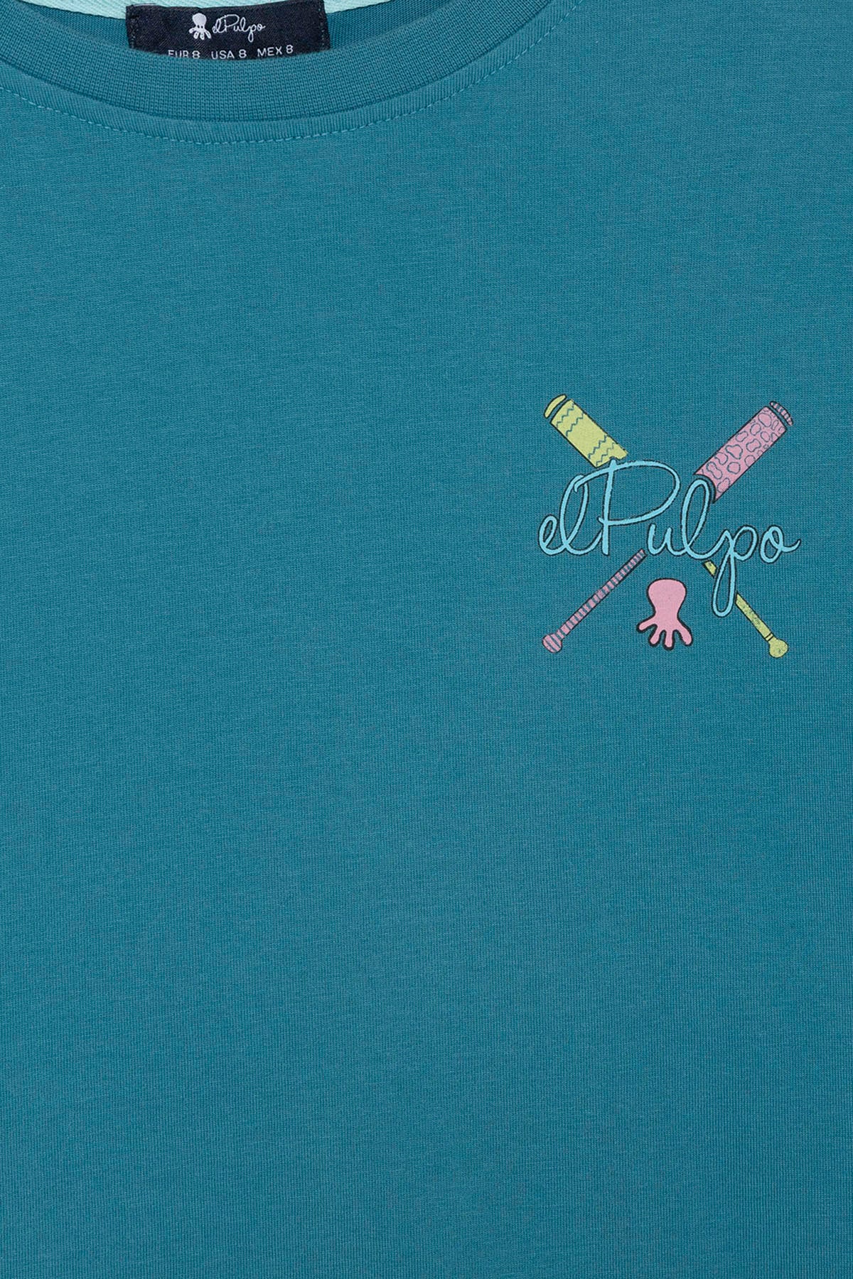 T-SHIRT MENINA COM ESTAMPA DE REMO AZUL SAFIRA
