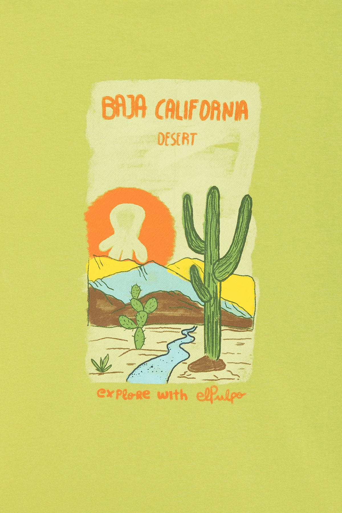 CAMISETA NIÑO OVERSIZE EXPLORE DESERT VERDE PISTACHO