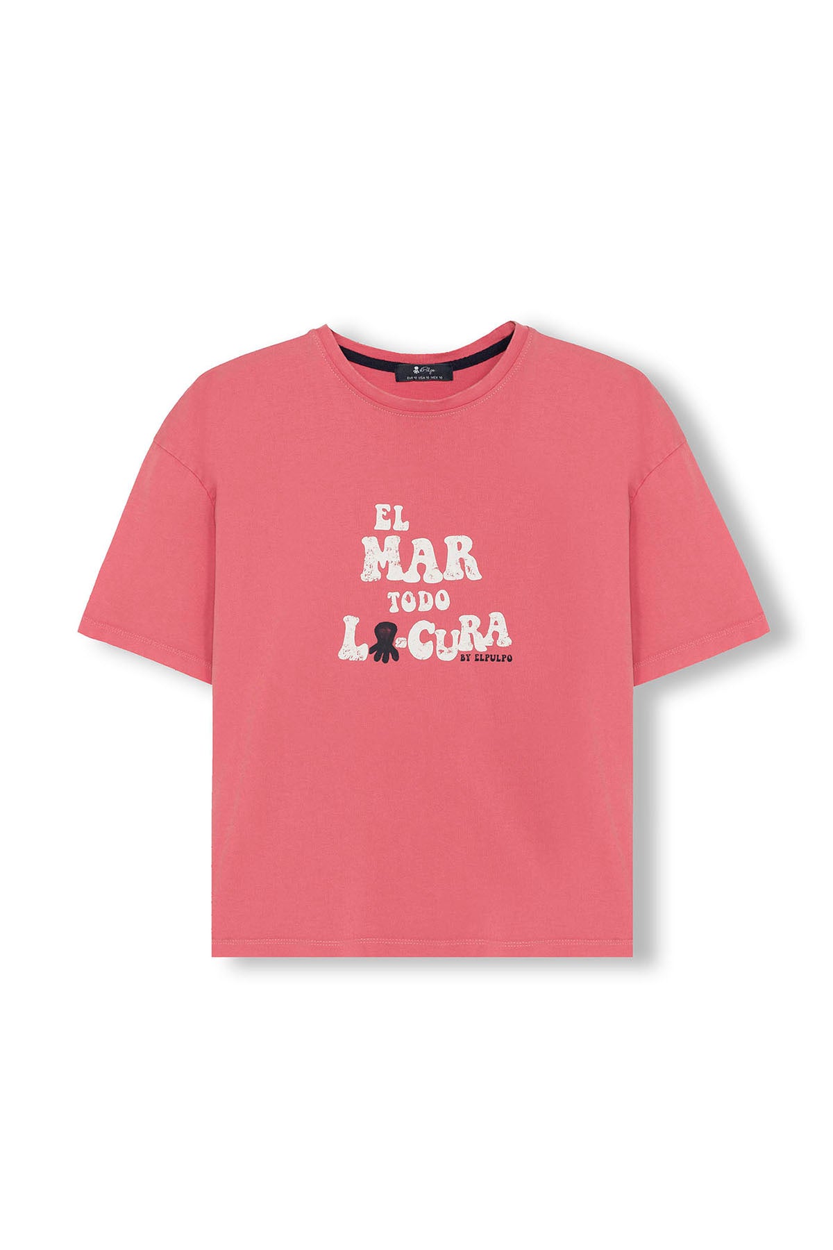 T-SHIRT MASCULINA OVERSIZE THE SEA ALL MADNESS EM ROSA CHICLETE