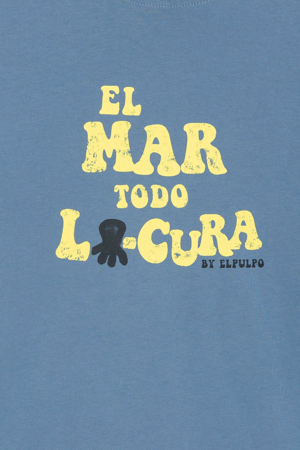 CAMISETA NIÑO OVERSIZE EL MAR TODO LOCURA ÍNDIGO