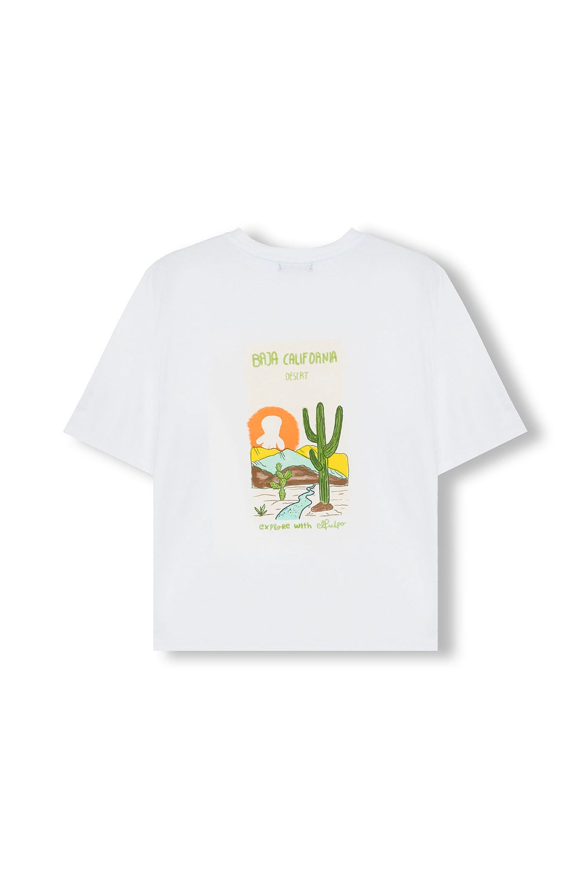 CAMISETA NIÑO OVERSIZE EXPLORE DESERT BLANCO PURO