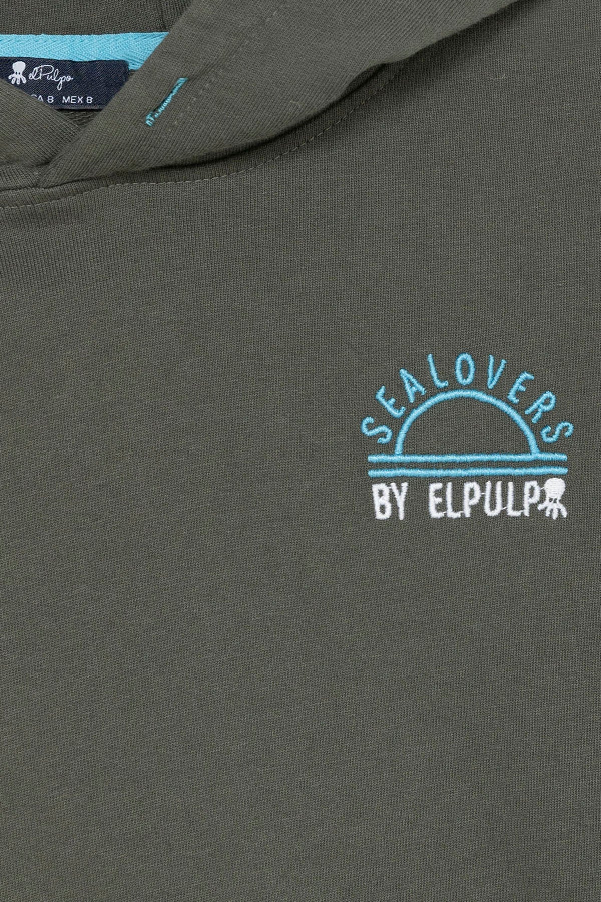 SUDADERA NIÑO CAPUCHA BORDADO SEALOVERS SUN ANTRACITA