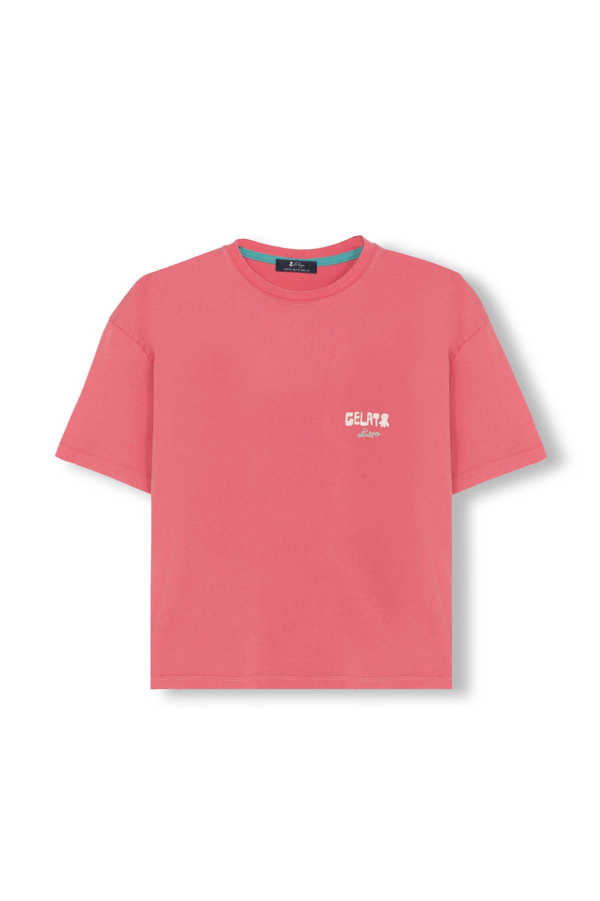T-SHIRT MASCULINA OVERSIZE EM GELATO ROSA CHICLETE