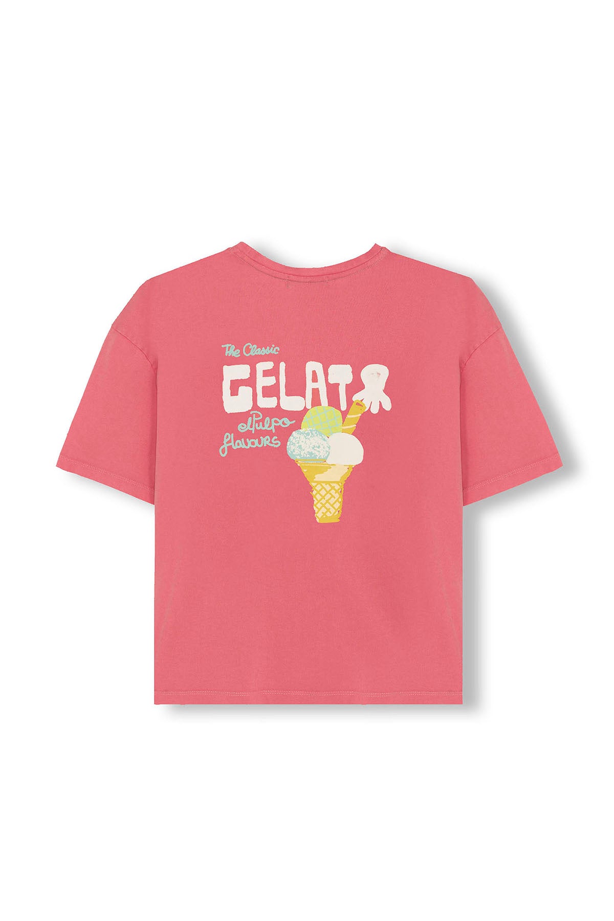 T-SHIRT MASCULINA OVERSIZE EM GELATO ROSA CHICLETE