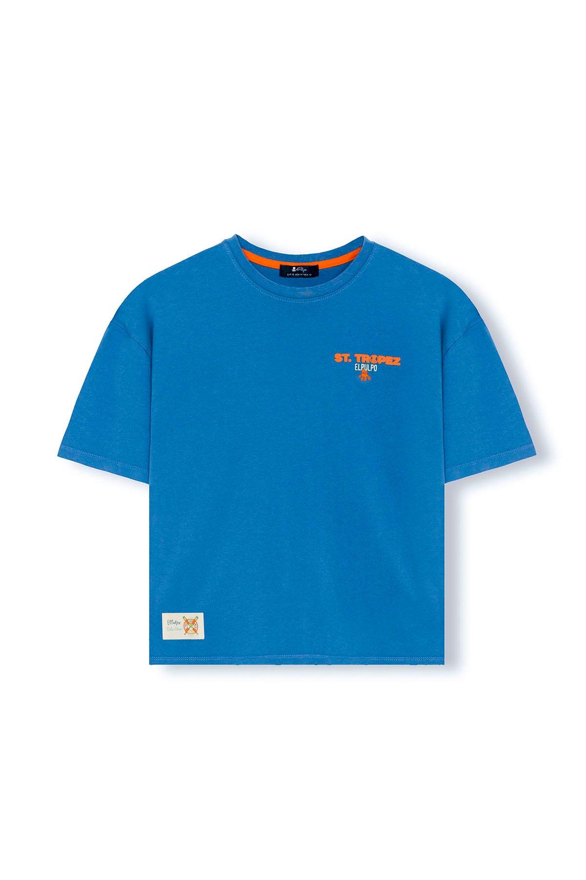 T-SHIRT ST TROPEZ OVERSIZED MENINO AZUL ELÉTRICO
