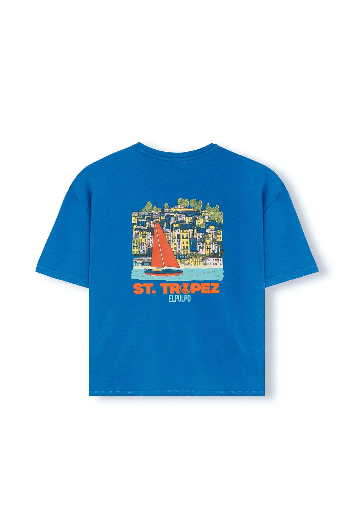 T-SHIRT ST TROPEZ OVERSIZED MENINO AZUL ELÉTRICO