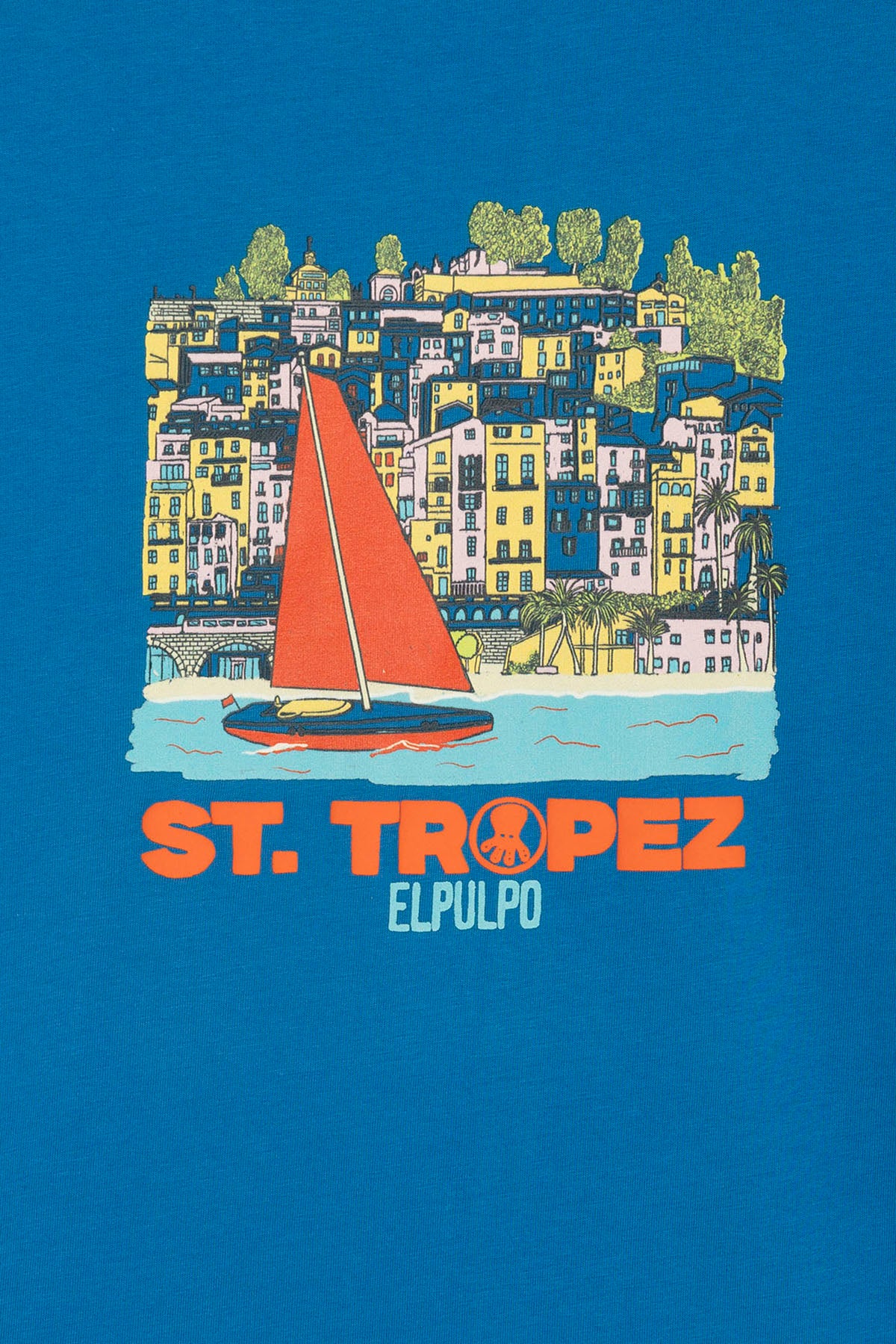 T-SHIRT ST TROPEZ OVERSIZED MENINO AZUL ELÉTRICO
