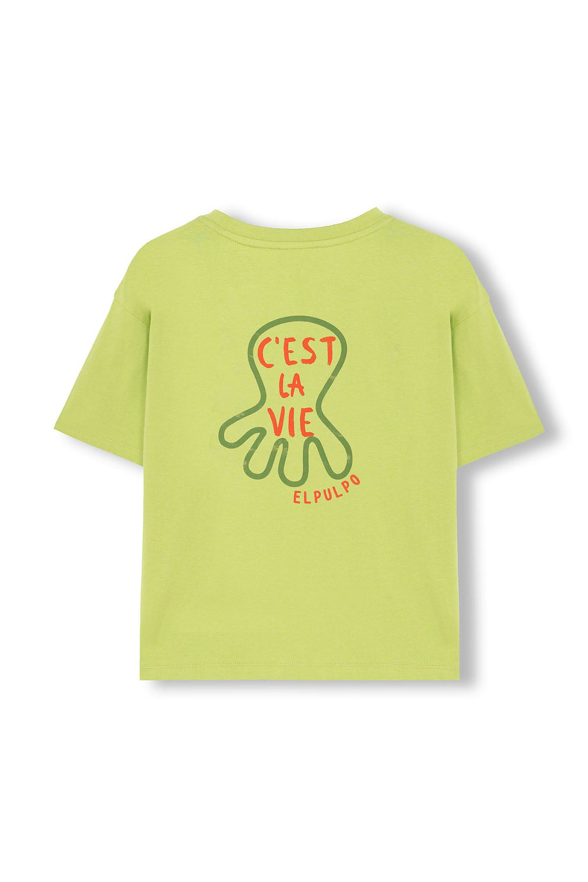 CAMISETA NIÑO OVERSIZE C´EST LA VIE VERDE CLARO
